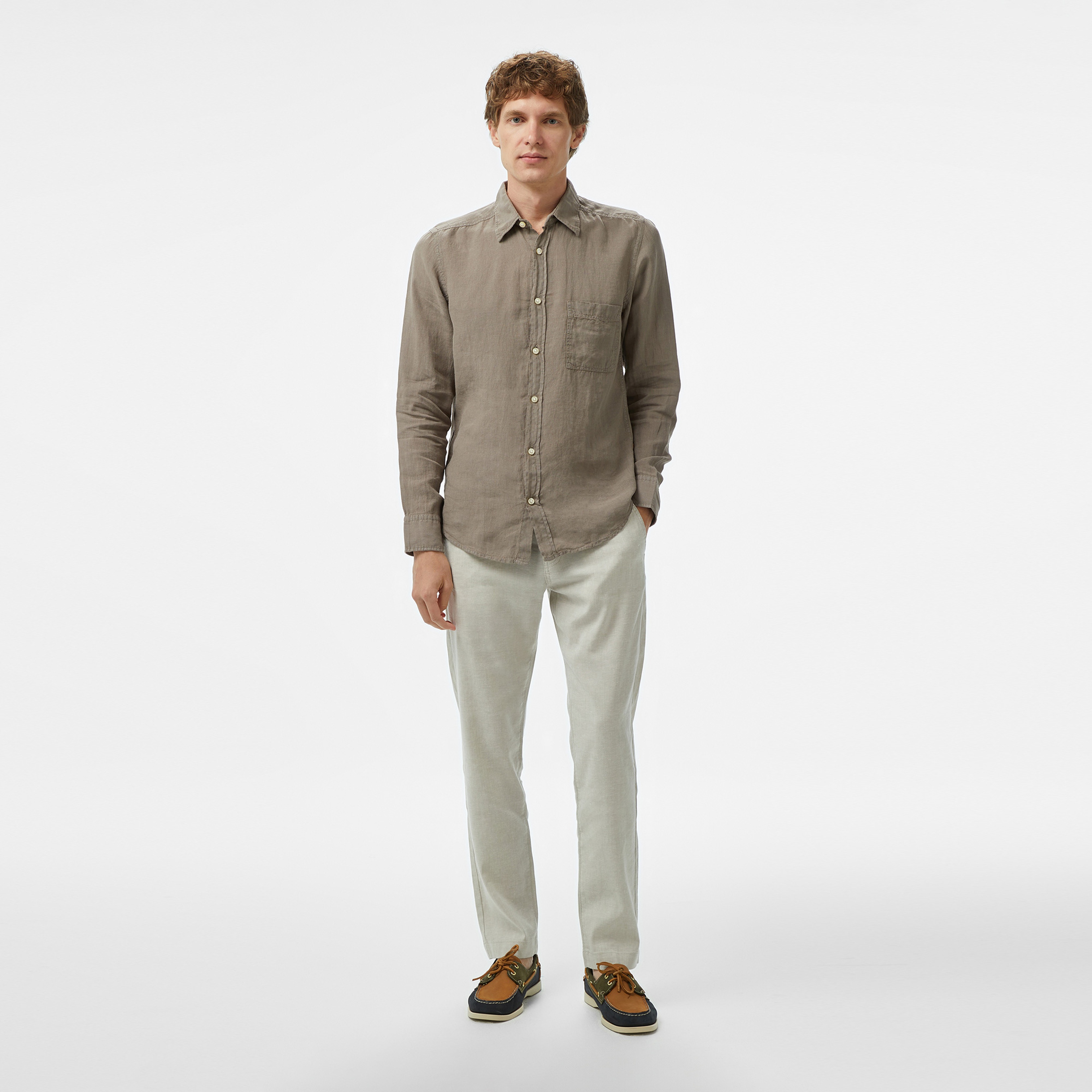 BOSS Sanderson Erkek Açık Bej Pantolon