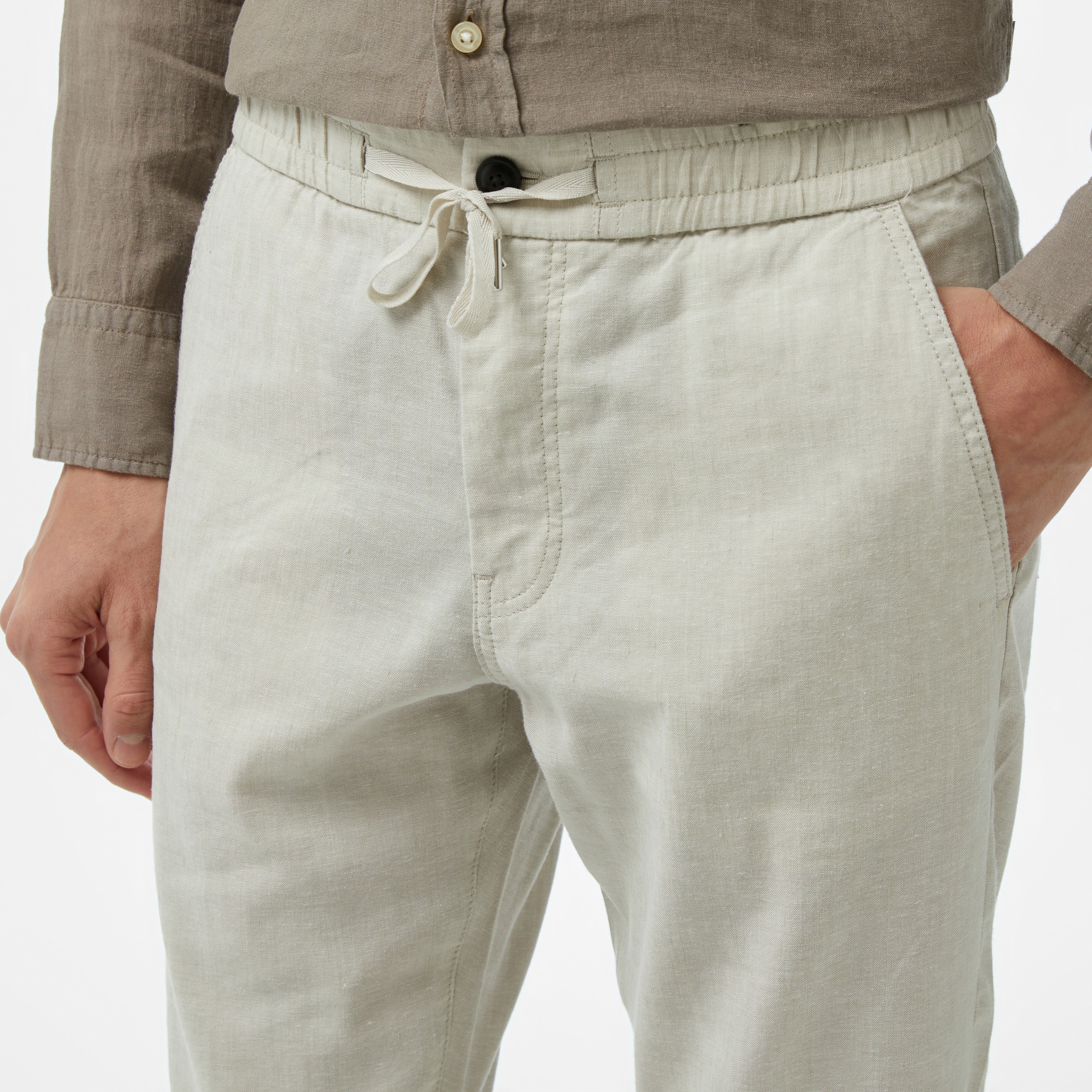 BOSS Sanderson Erkek Açık Bej Pantolon