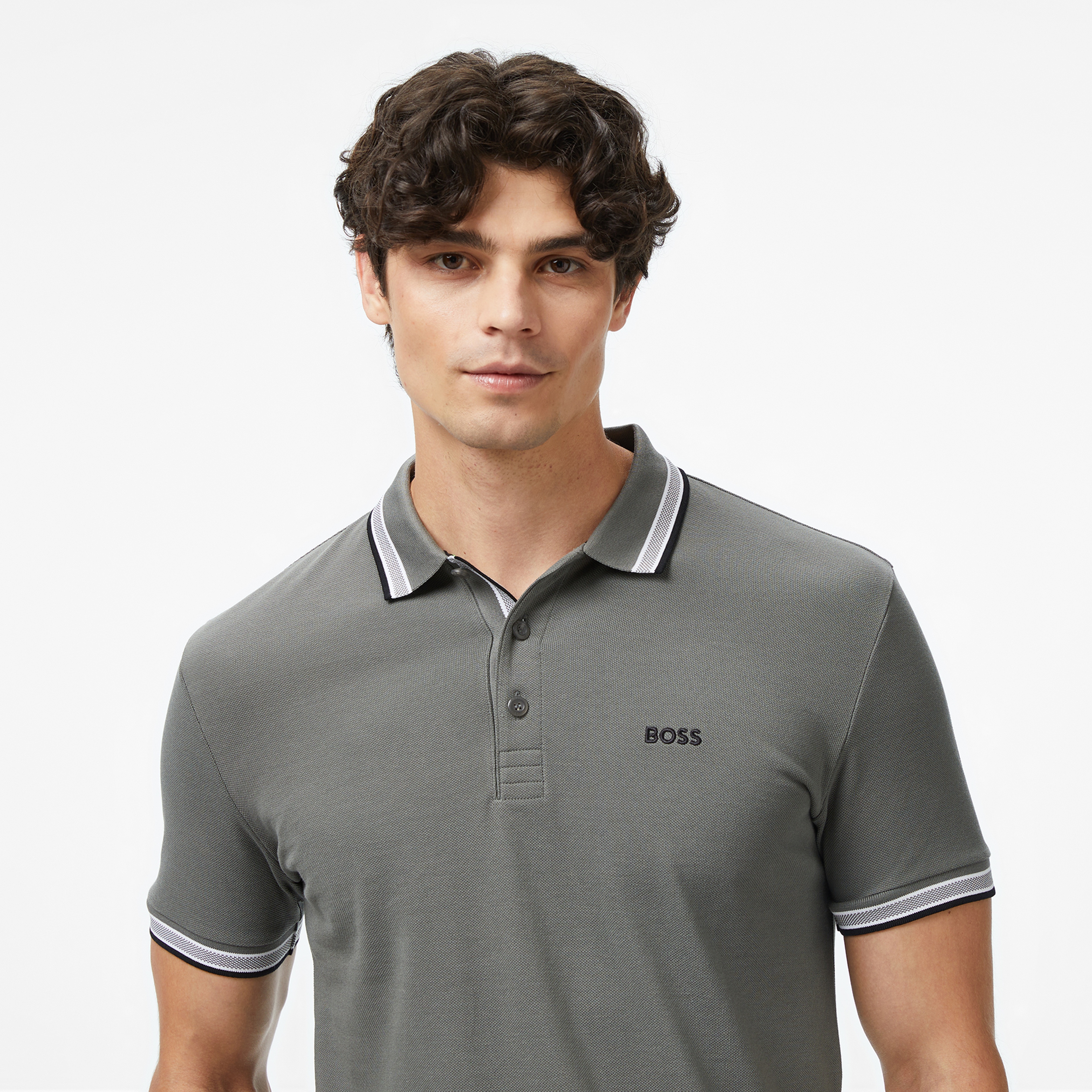 Boss Erkek Gri Polo