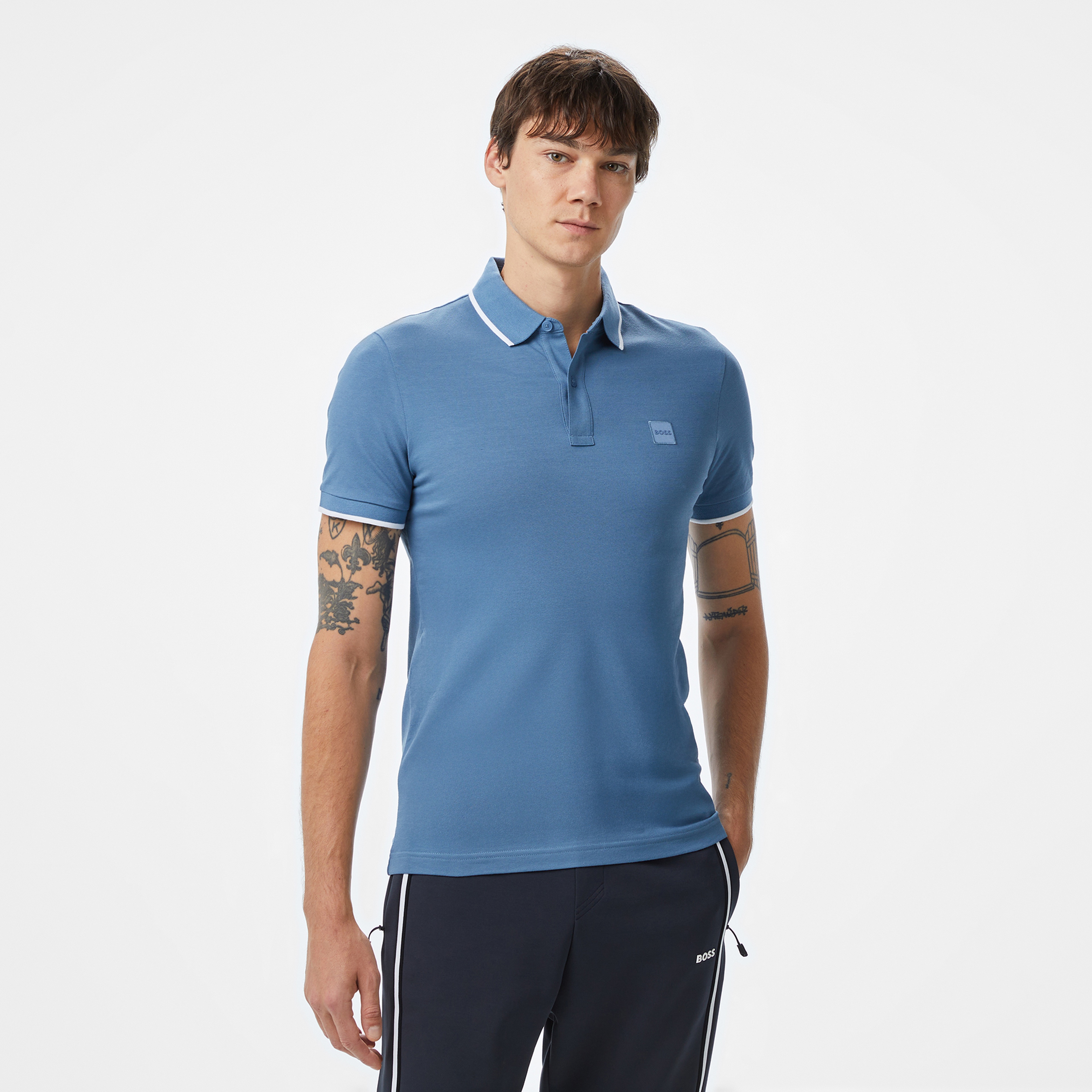 Boss Passertip Erkek Mavi Polo