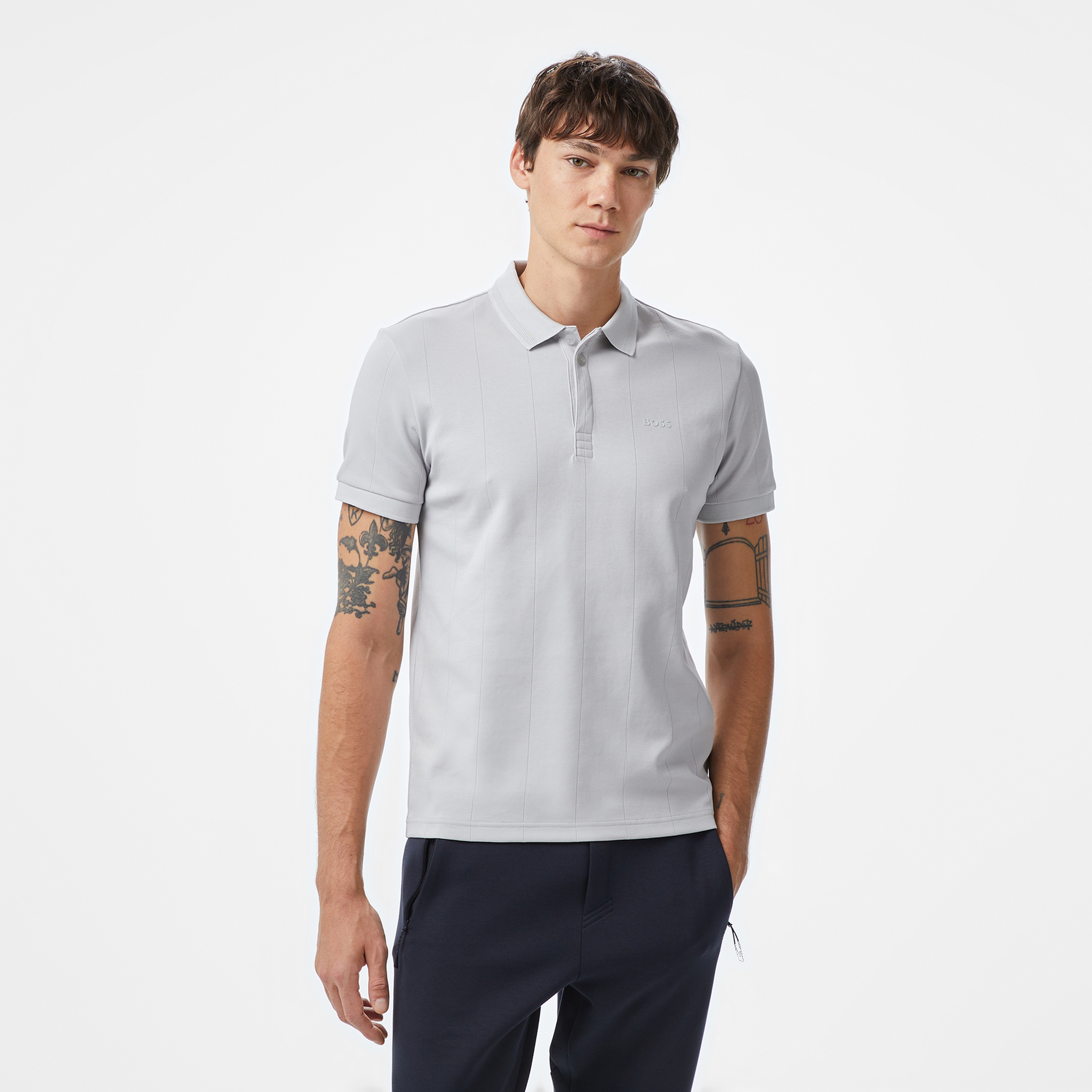 Boss Paddy Erkek Gri Polo