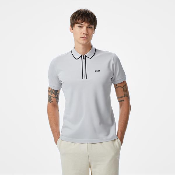 Boss Philix Tape Erkek Gri Polo