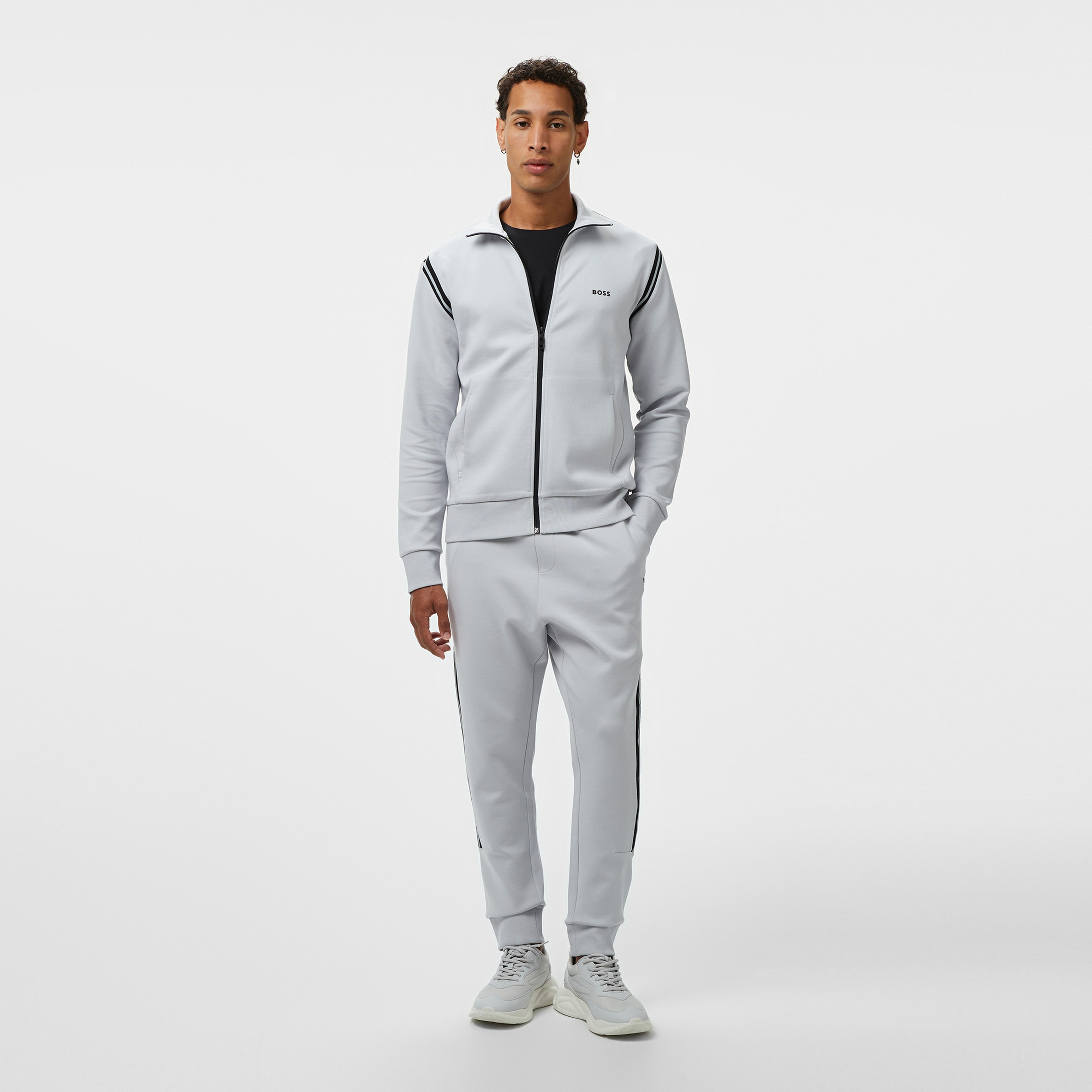 Boss Tracksuit Set Erkek Gri Sweatshirt
