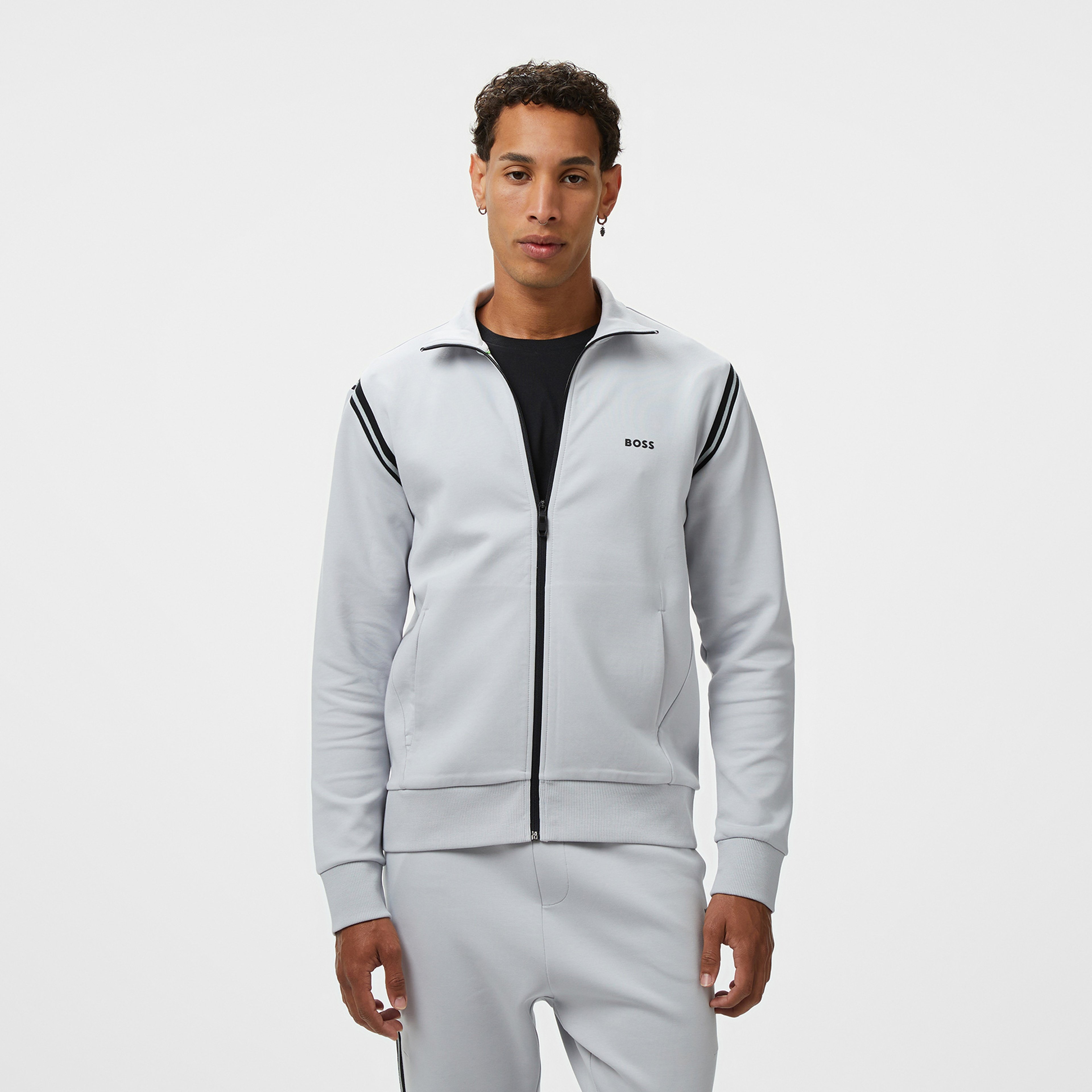 Boss Tracksuit Set Erkek Gri Sweatshirt