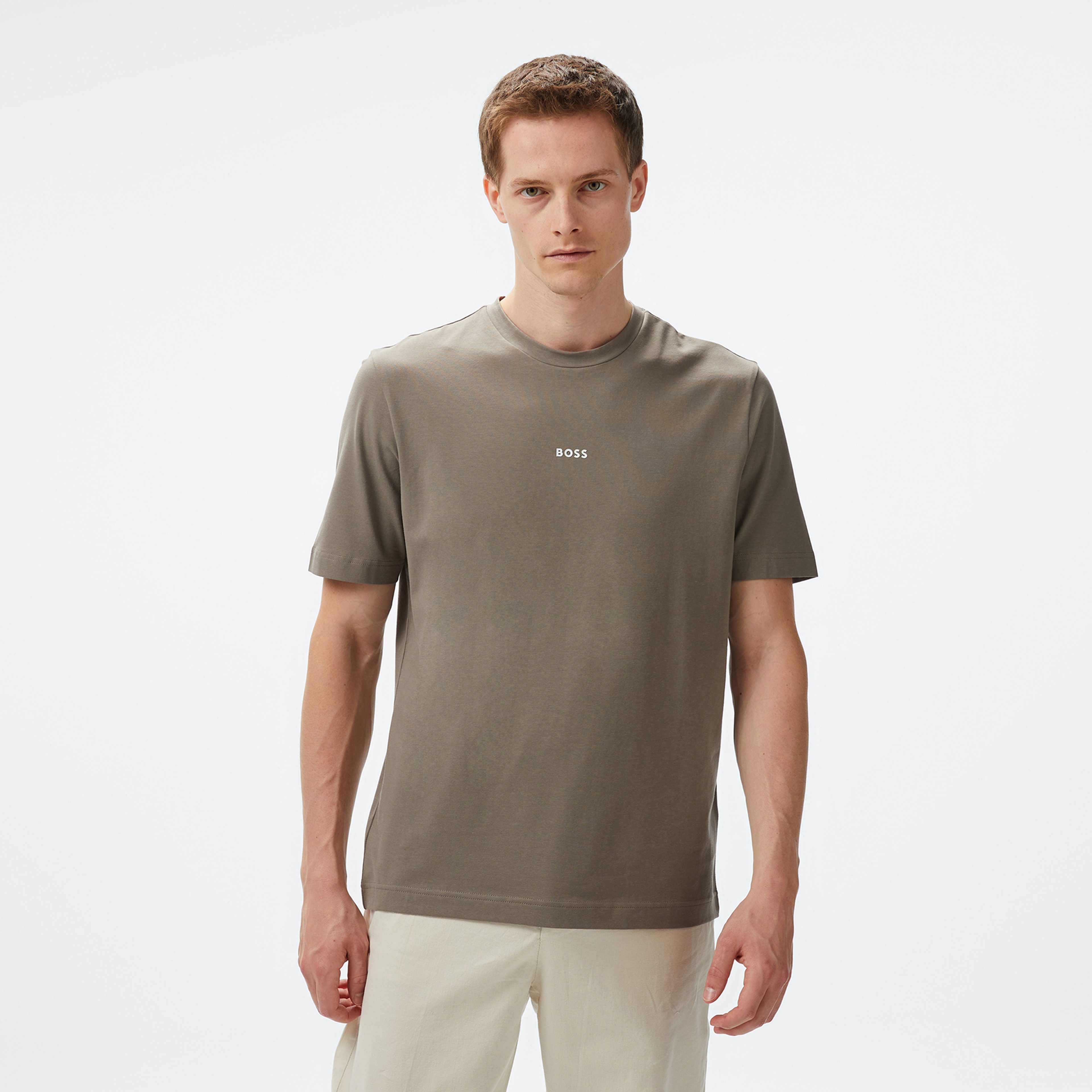 Boss Tchup Erkek Bej T-Shirt