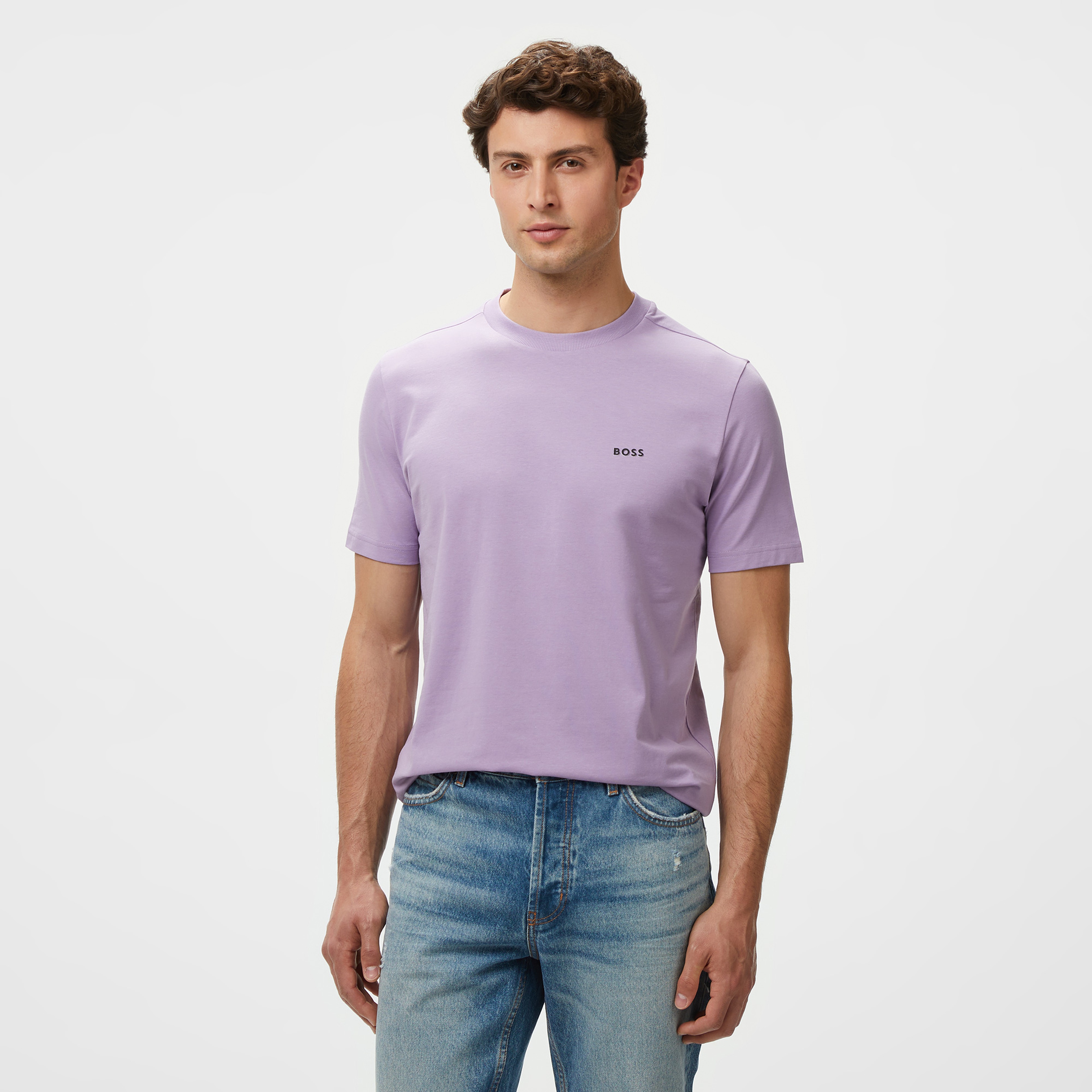 Boss Tee Erkek Mor T-Shirt