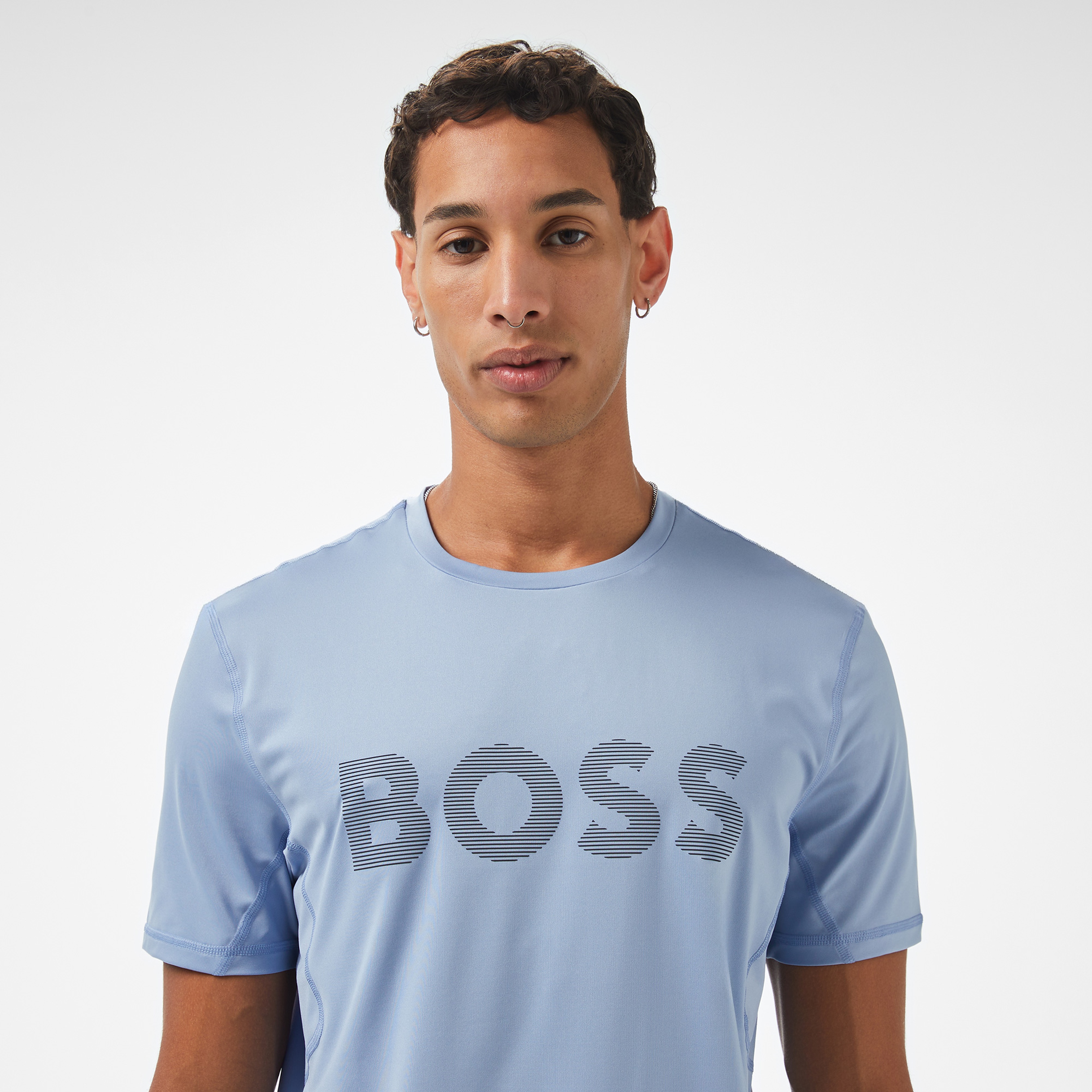 Boss Active Erkek Mavi T-Shirt