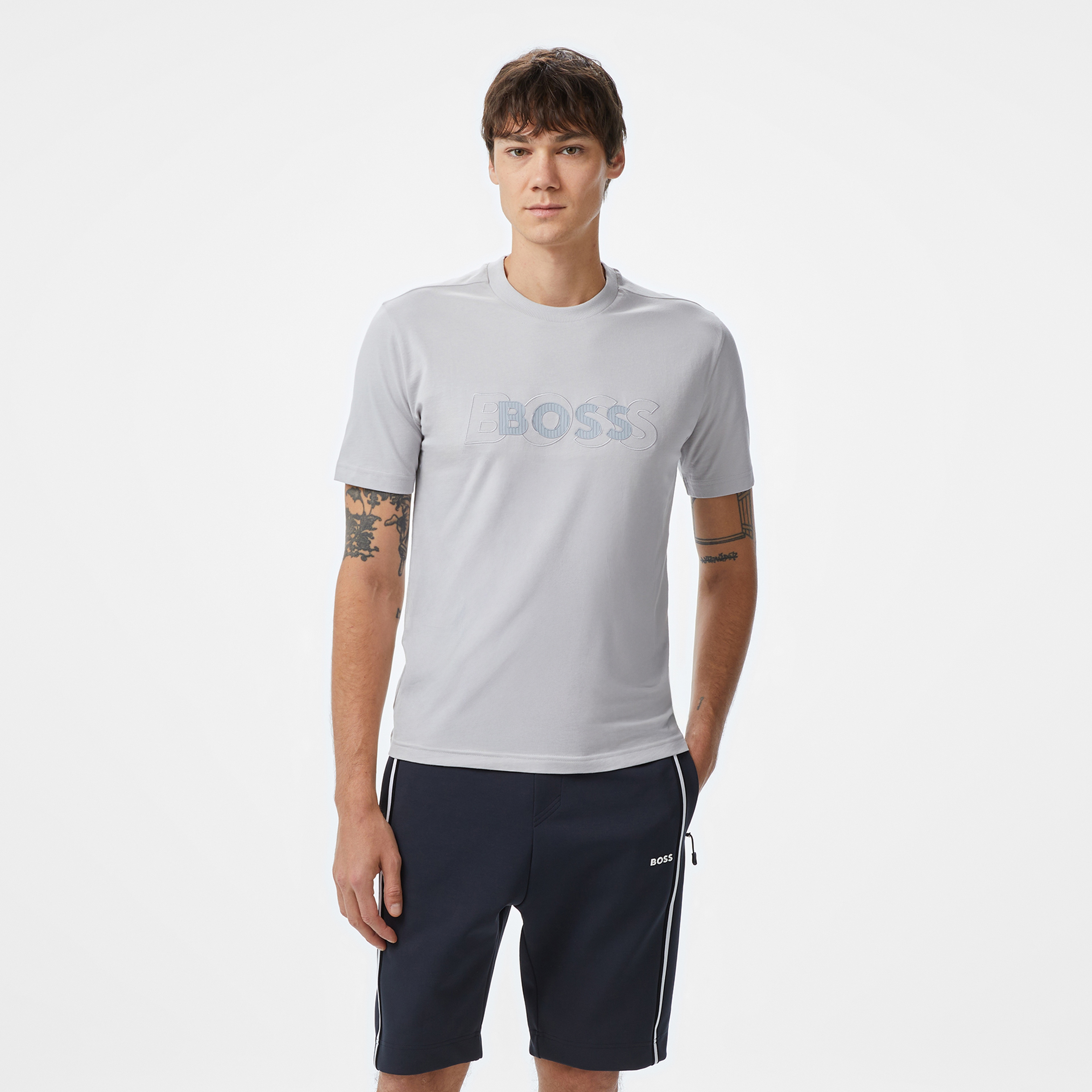 Boss Erkek Gri T-Shirt