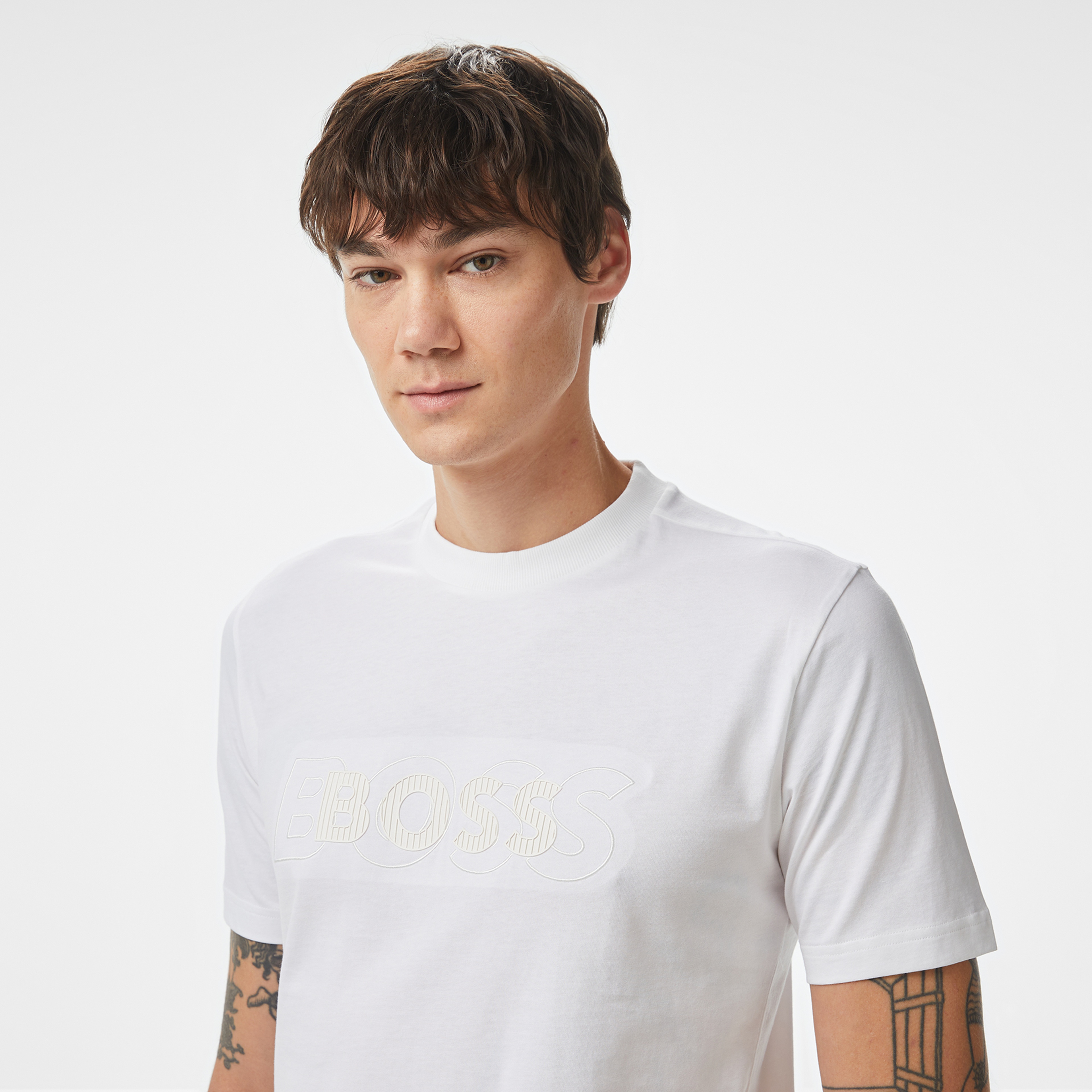 Boss Erkek Beyaz T-Shirt