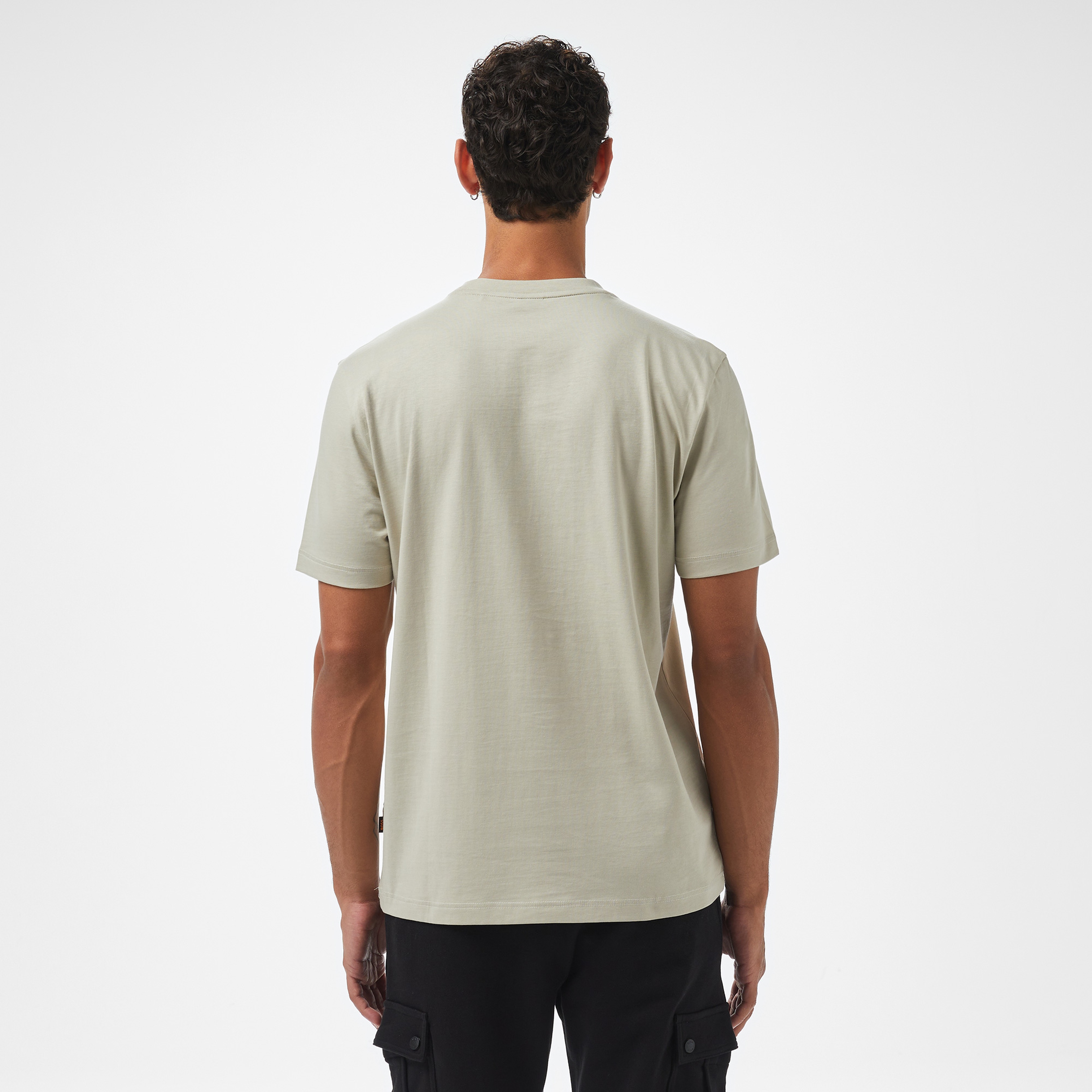 Boss Te Logotexture Erkek Bej T-Shirt