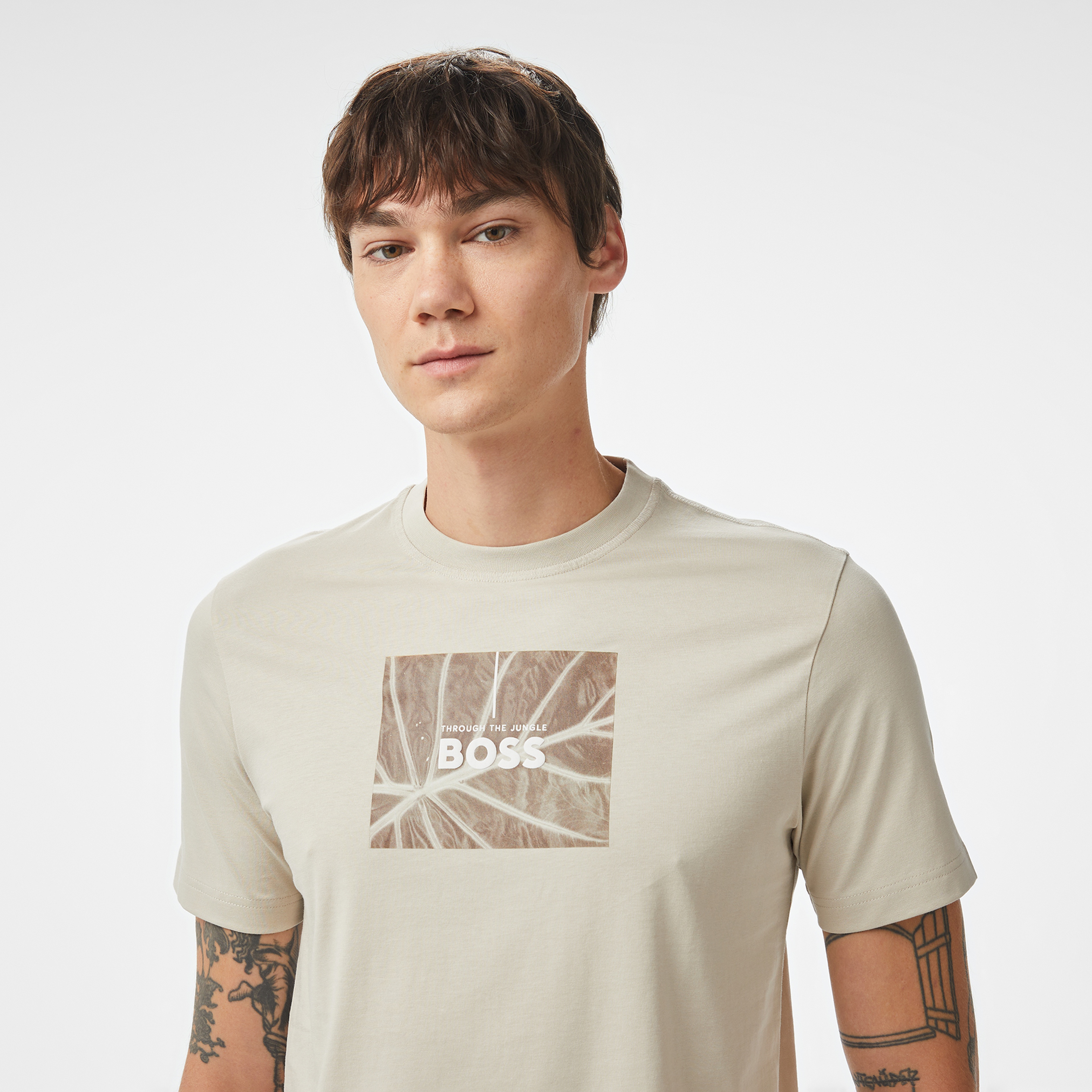 Boss Erkek Bej T-Shirt