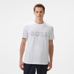 Boss Logo Erkek Beyaz T-Shirt