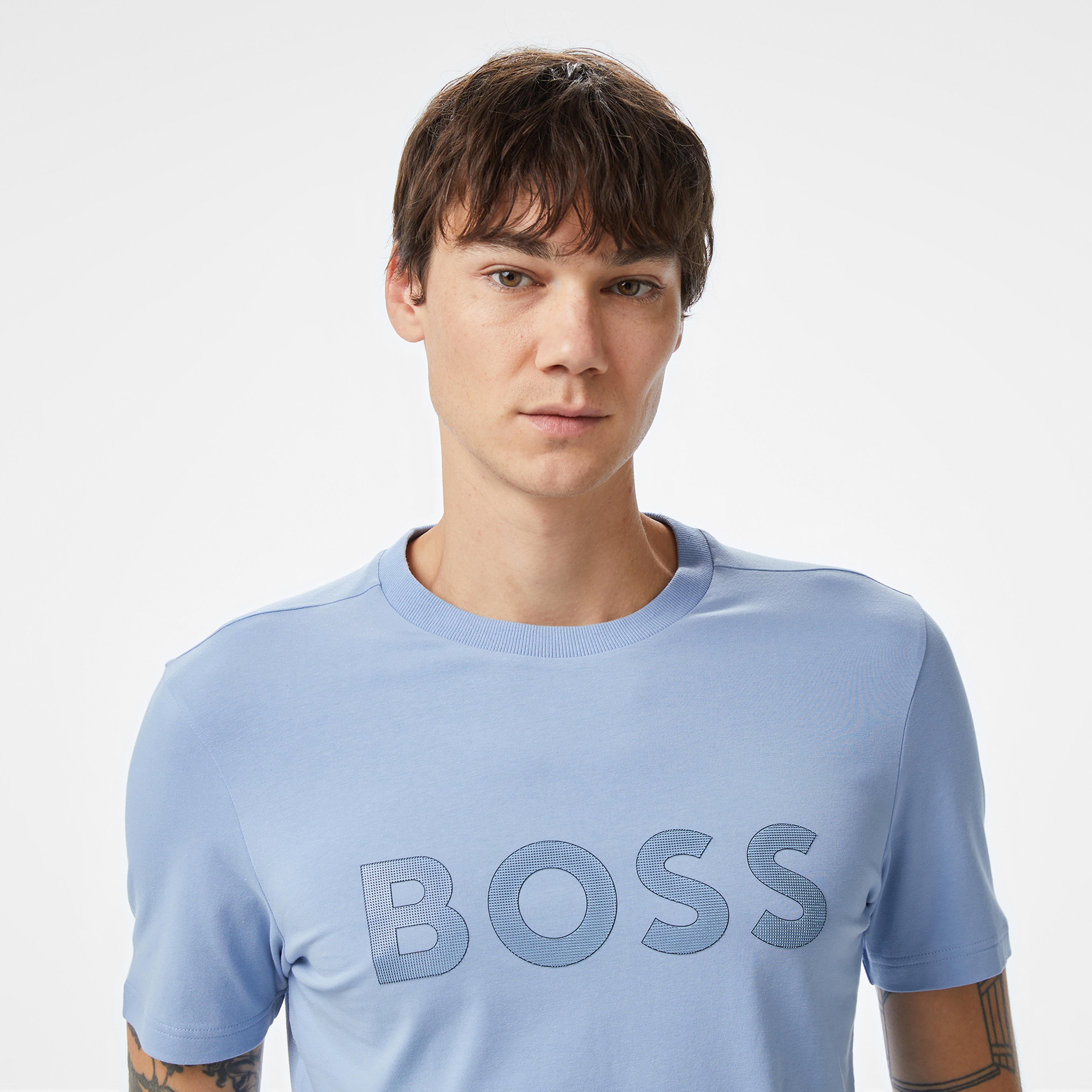 Boss Erkek Mavi T-Shirt