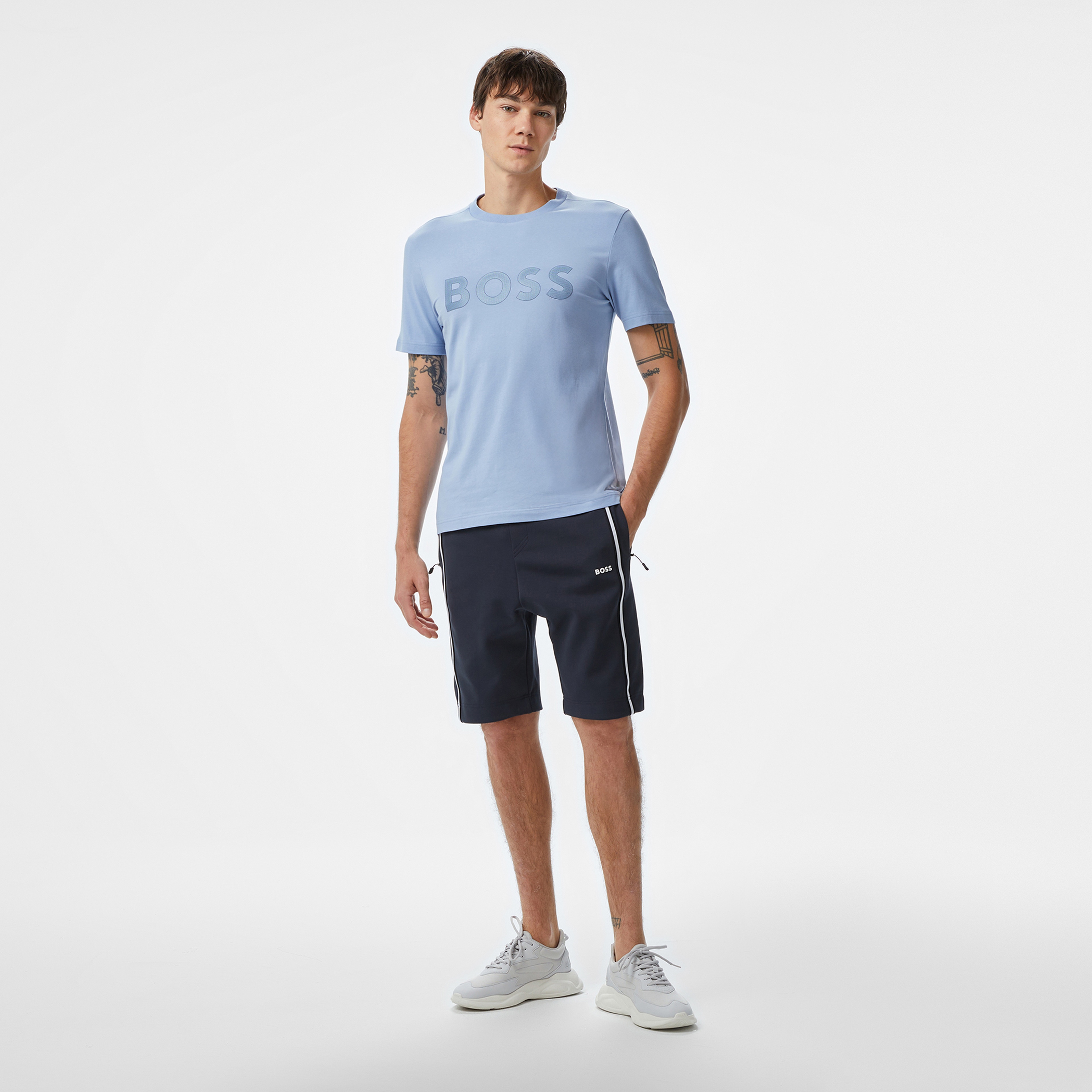 Boss Erkek Mavi T-Shirt