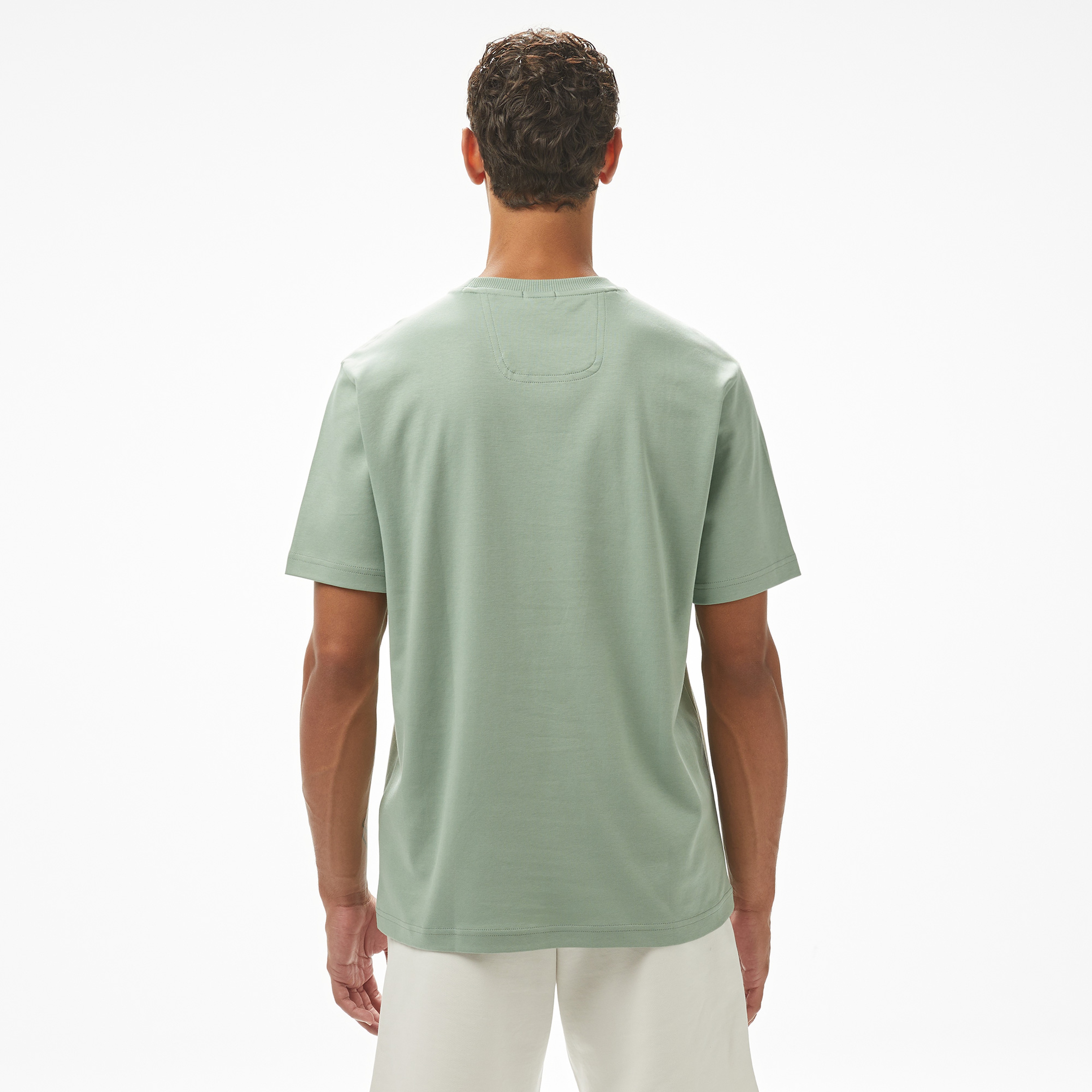 Boss Tee Print Striped C Erkek Yeşil T-Shirt