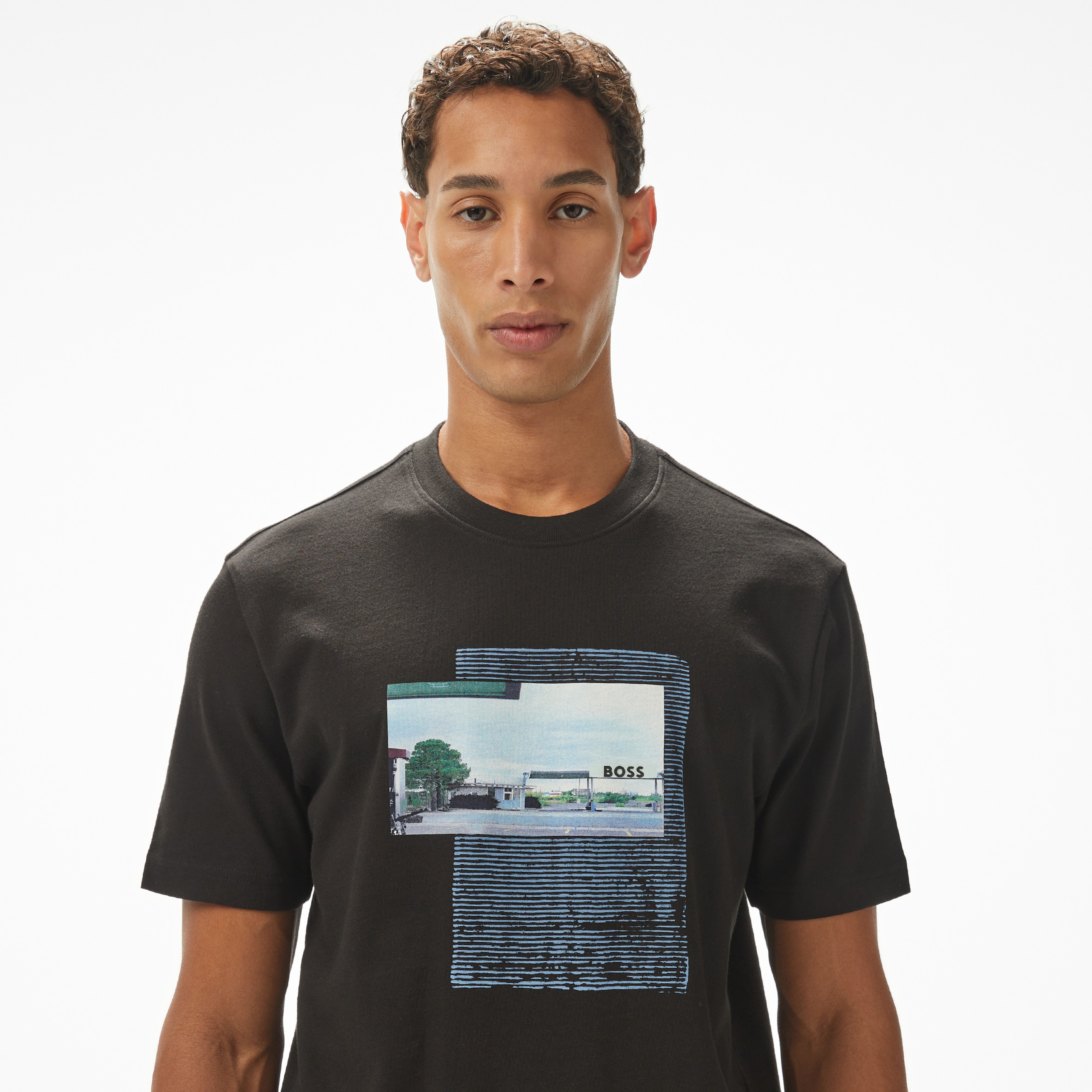 Boss Te Ontheway Erkek Siyah T-Shirt