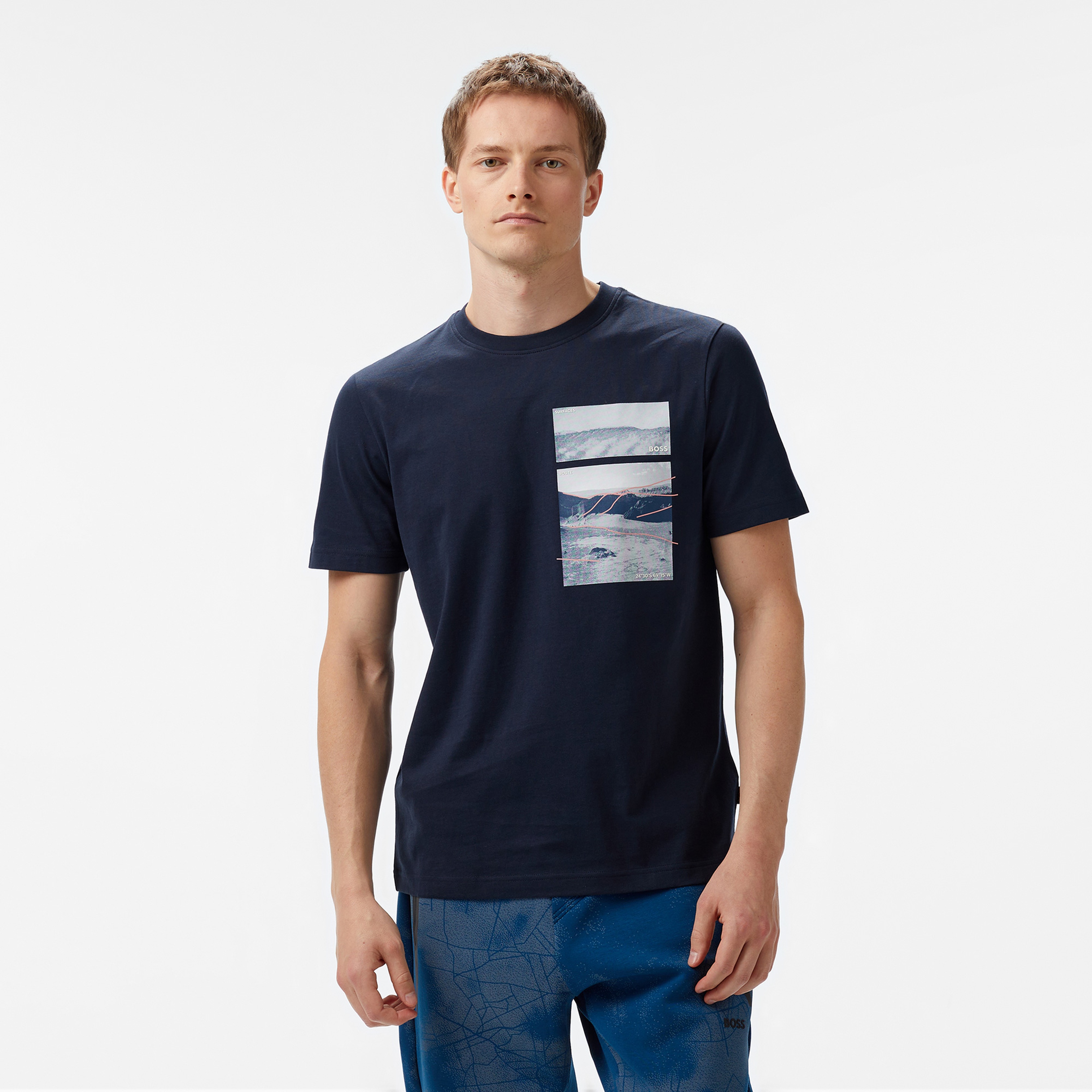 Boss Te Dune Erkek Mavi T-Shirt