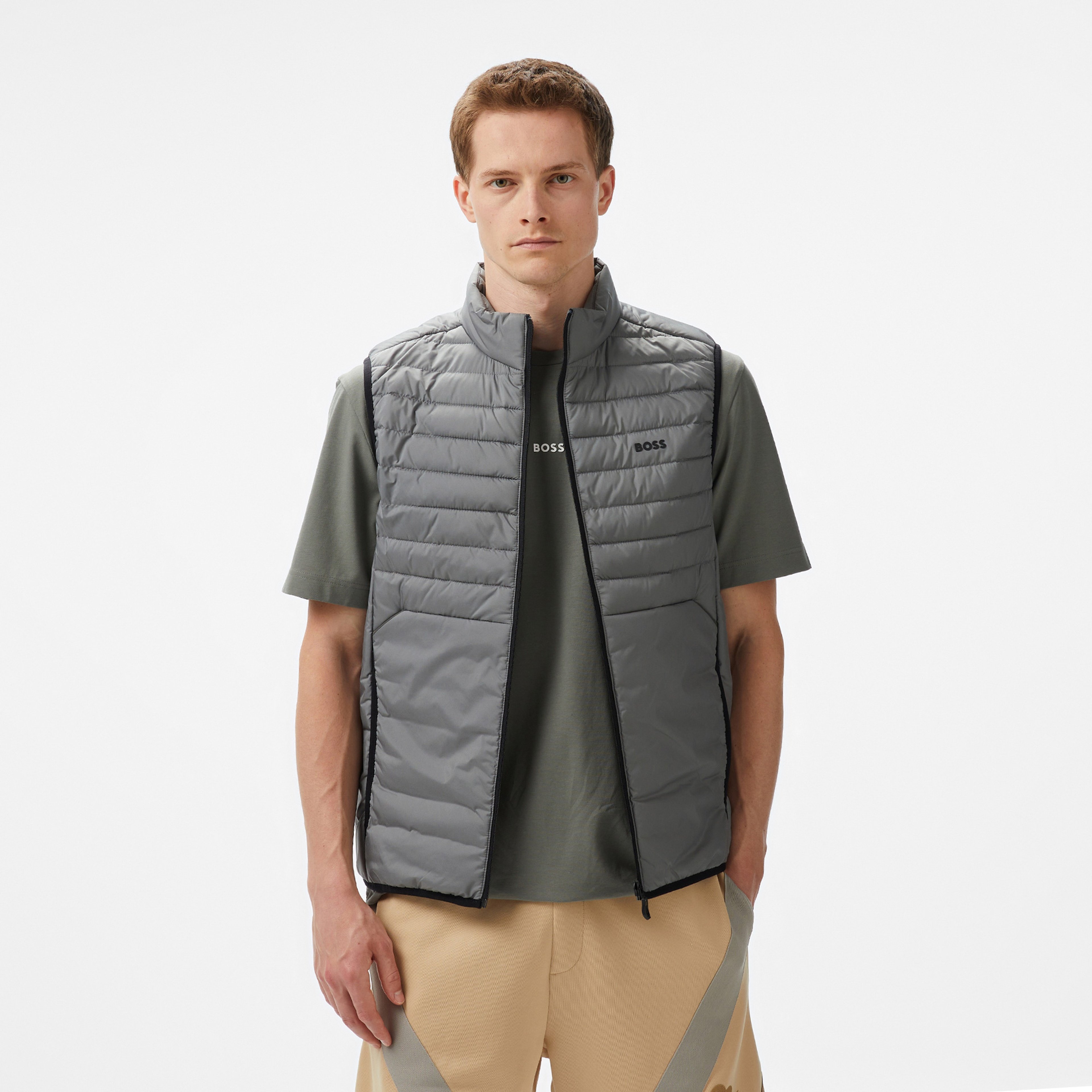 Boss Erkek Gri Yelek