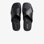Calvin Klein Criss Cross Erkek Siyah Terlik