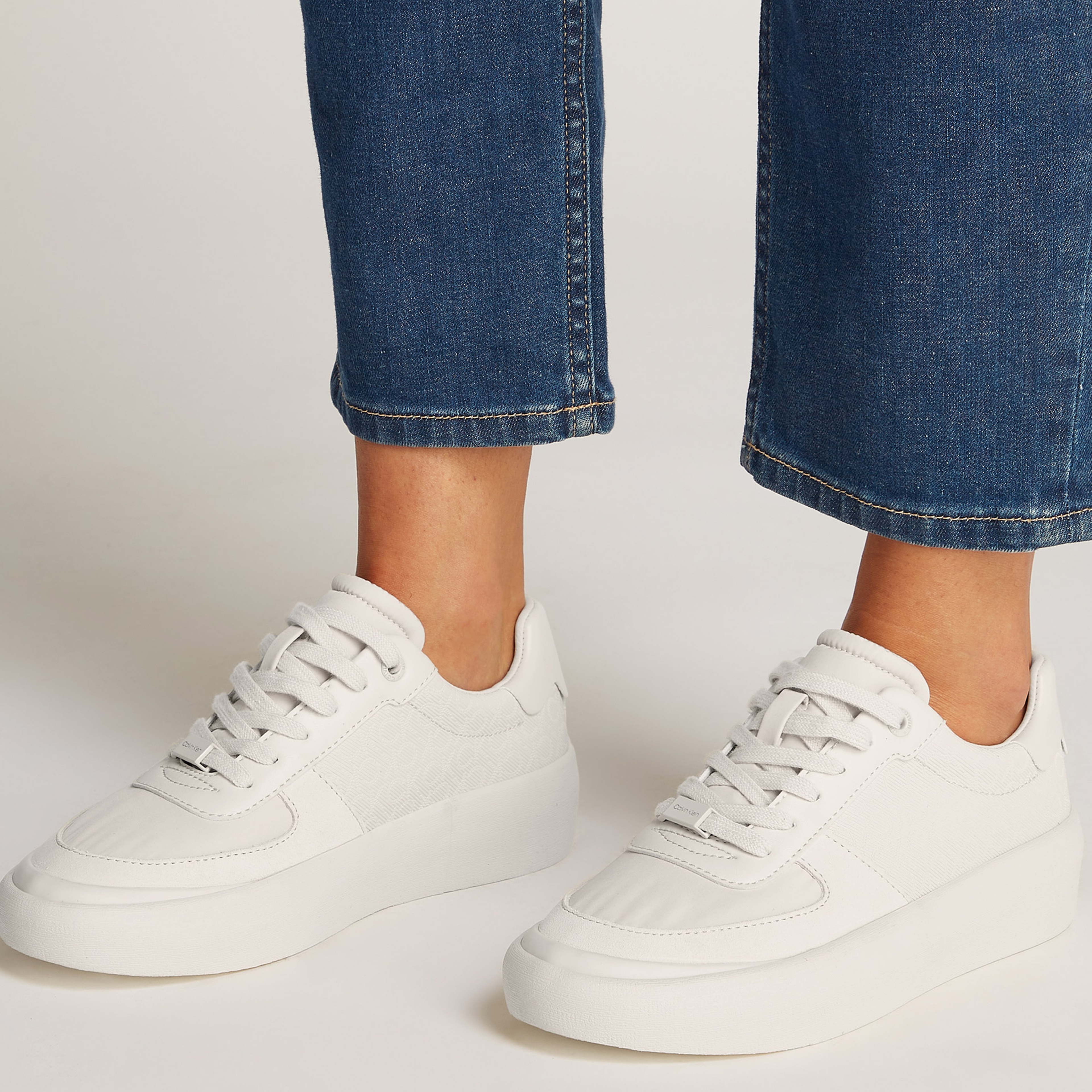 Calvin Klein Kadın Krem Sneaker