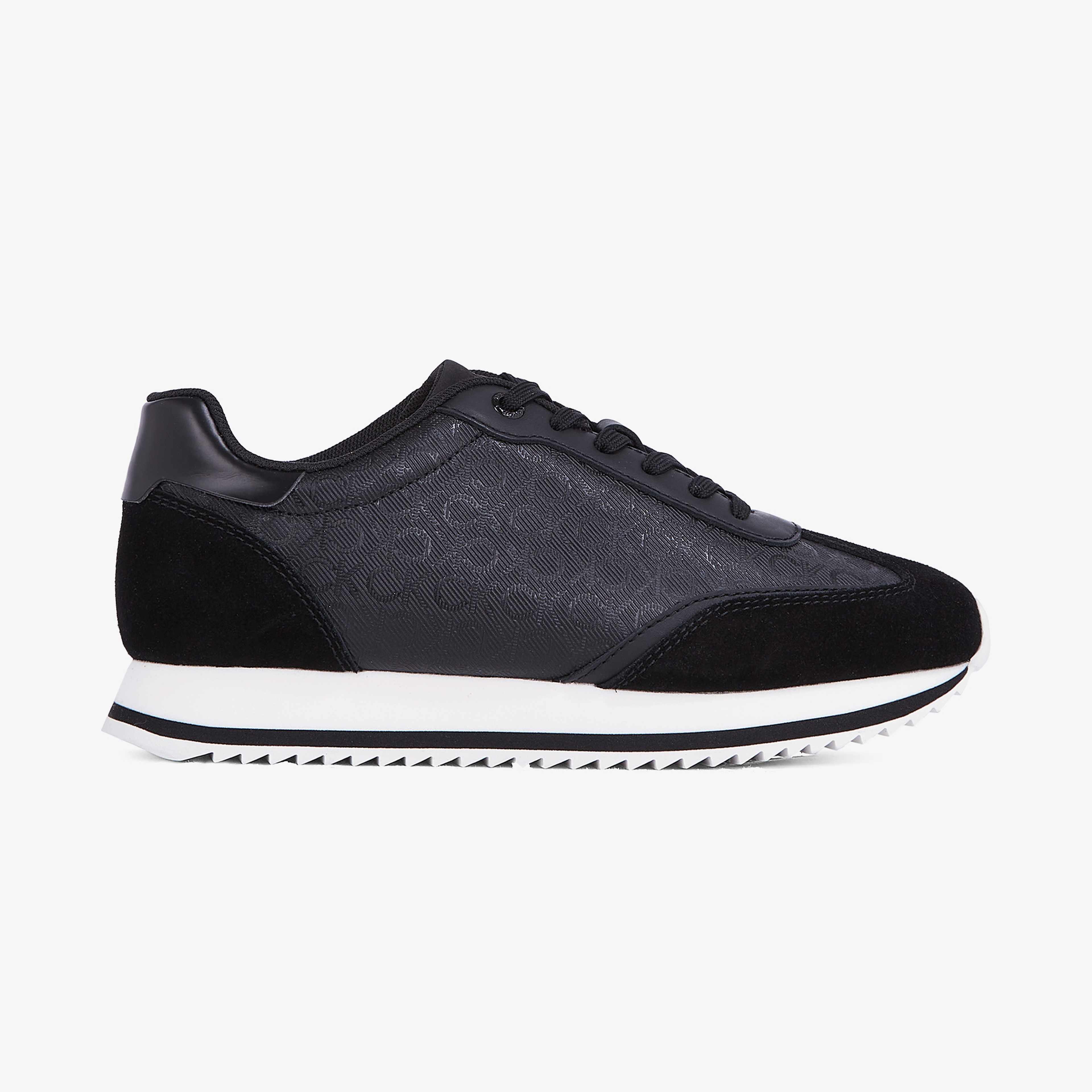 Calvin Klein Runner Lace Up - Mono Mix Kadın Siyah Sneaker