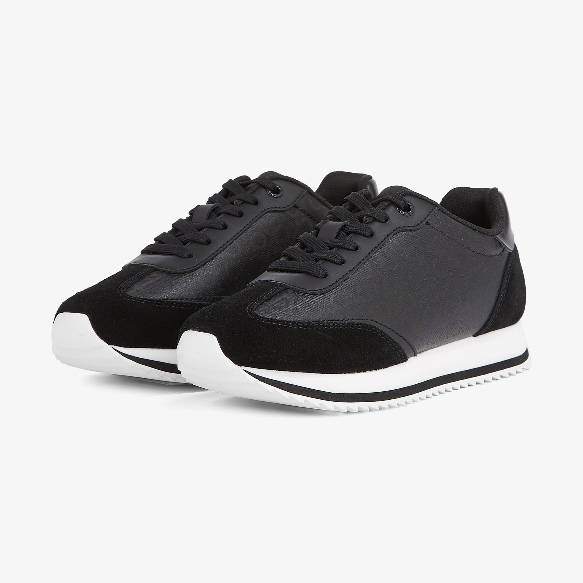 Calvin Klein Runner Lace Up - Mono Mix Kadın Siyah Sneaker