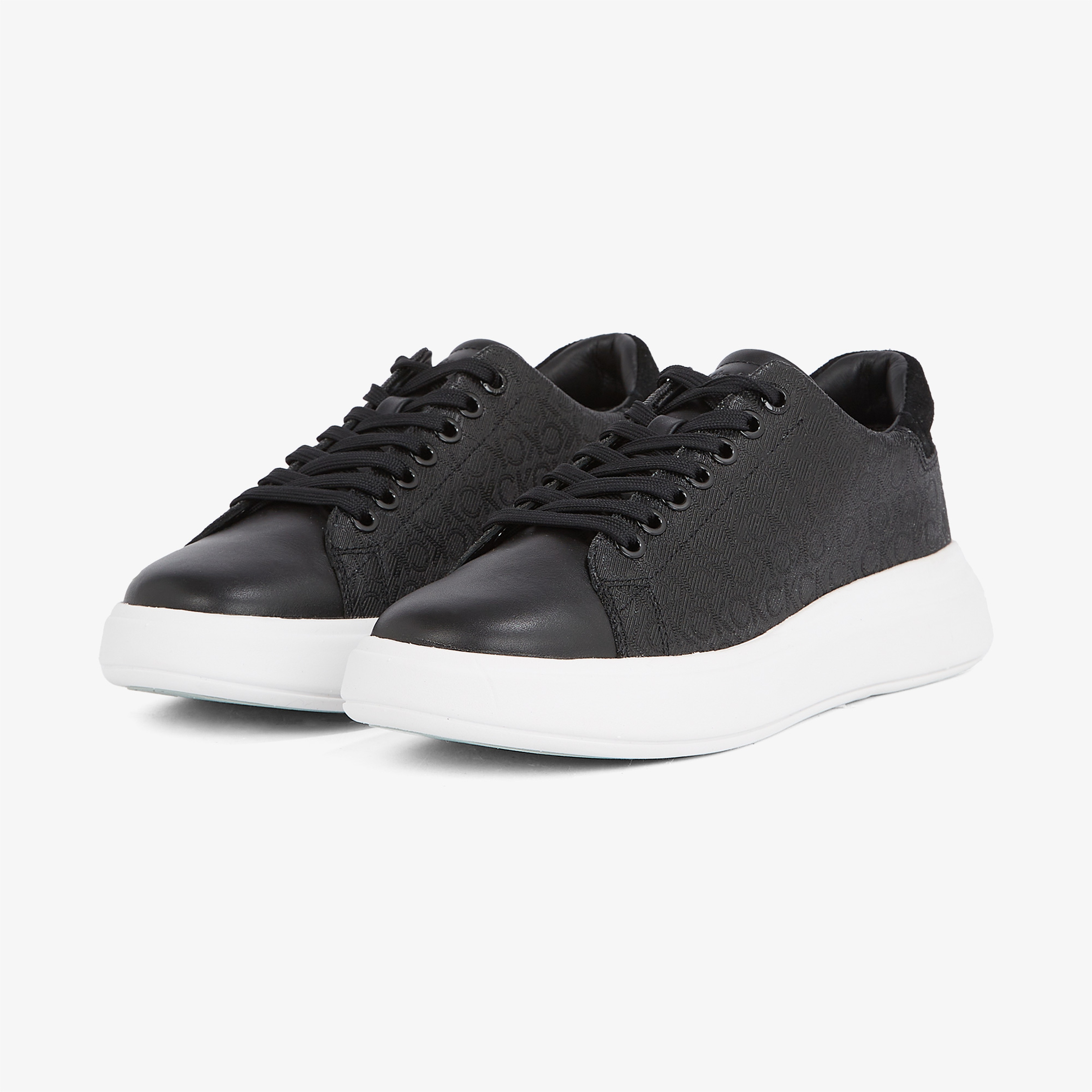 Calvin Klein Cupsole Lace Up Mono Kadın Siyah Sneaker