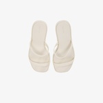 Calvin Klein Double Bar Slide Jelly Kadın Bej Terlik