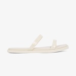 Calvin Klein Double Bar Slide Jelly Kadın Bej Terlik