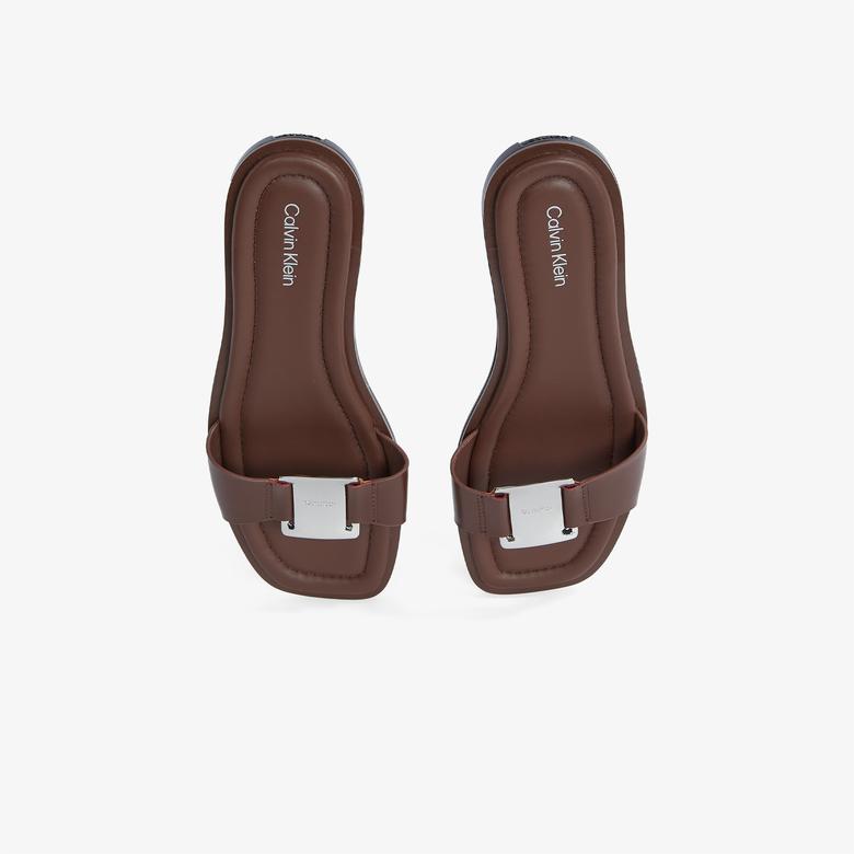 Calvin Klein Kadın Kahverengi Terlik