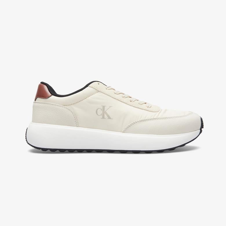 Calvin Klein Athleisure Runner Laceup Mix Erkek Bej Sneaker