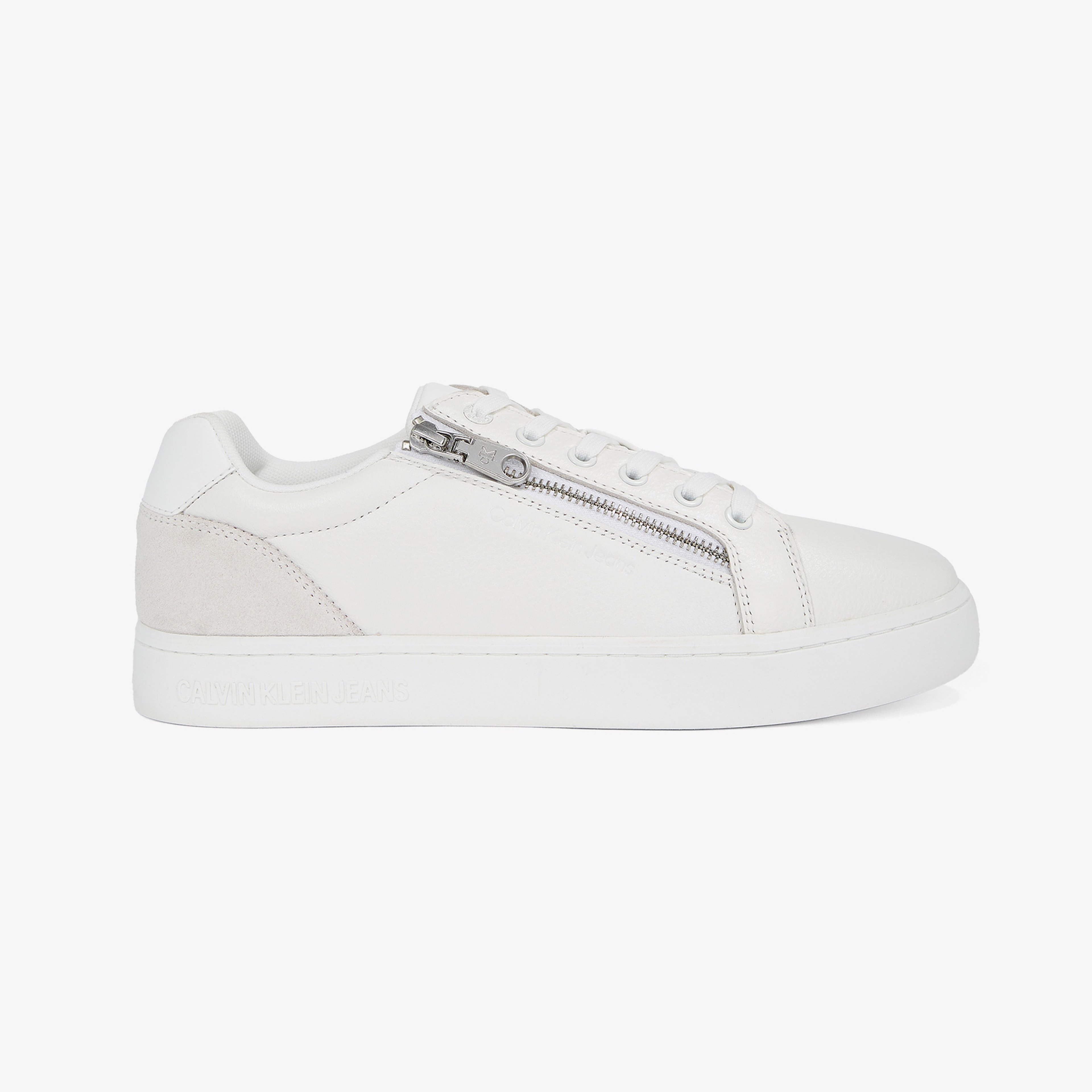 Calvin Klein Classic Cupsole Zip Low Erkek Beyaz Sneaker