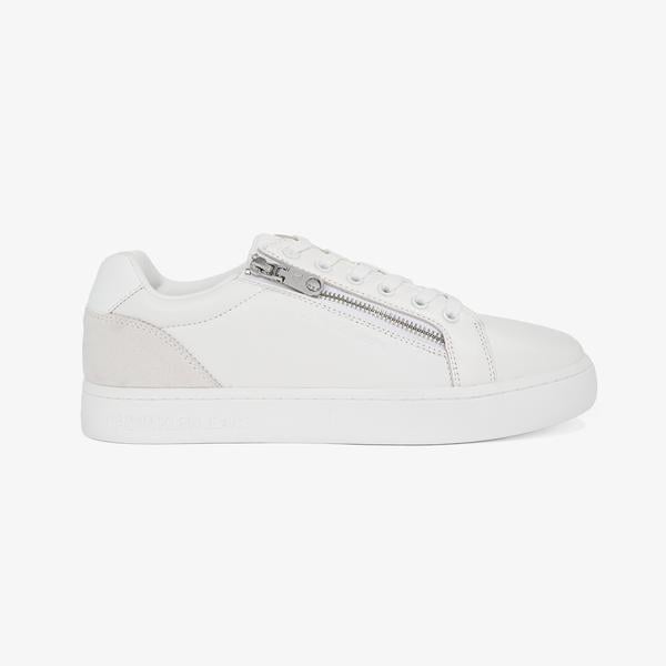 Calvin Klein Classic Cupsole Zip Low Erkek Beyaz Sneaker
