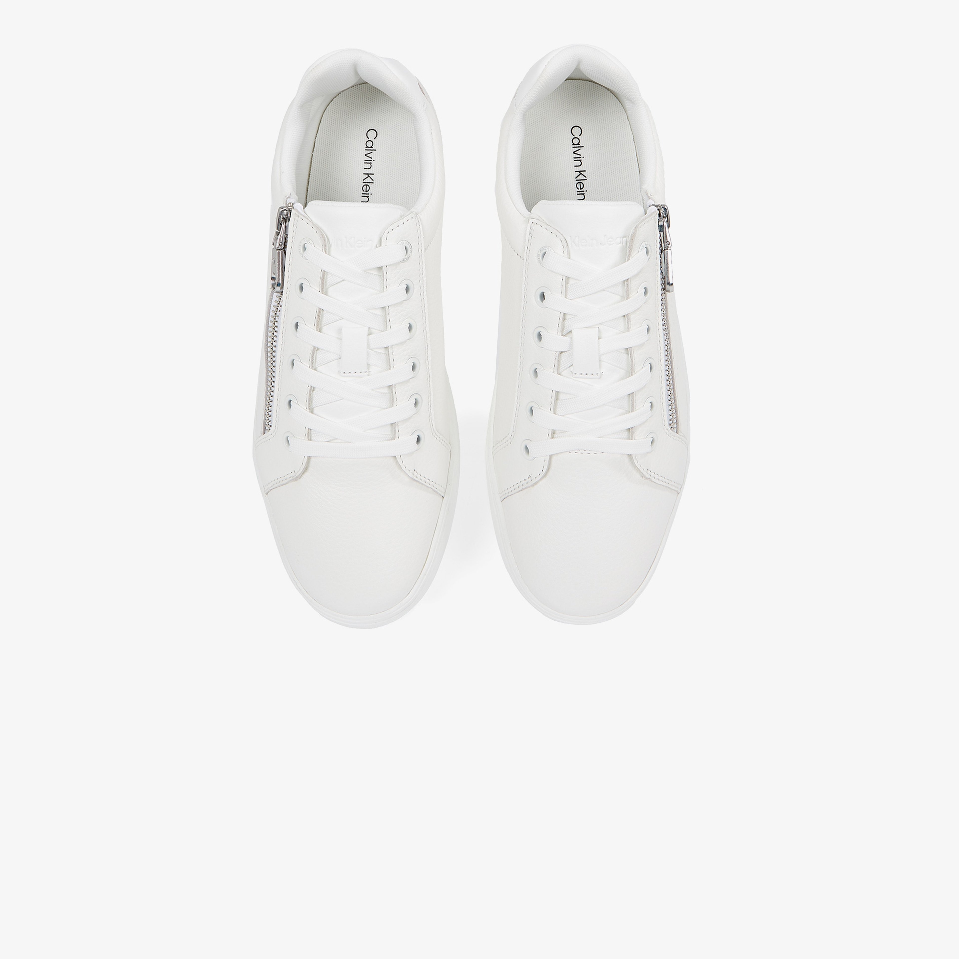 Calvin Klein Classic Cupsole Zip Low Erkek Beyaz Sneaker