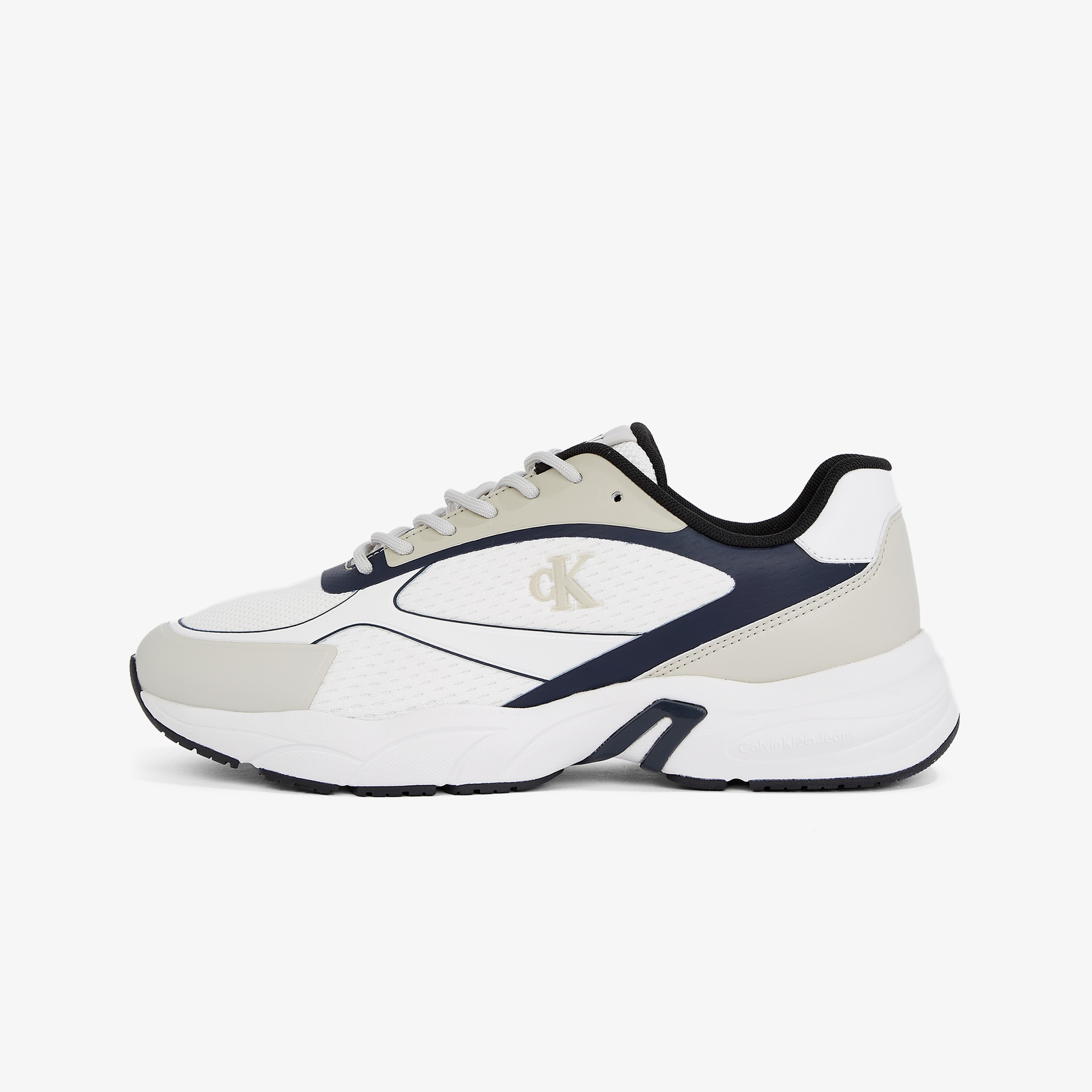 Calvin Klein Retro Tennis Low Knit Mix Erkek Beyaz Sneaker