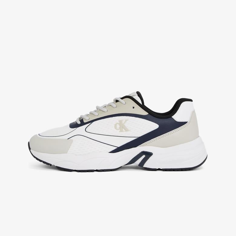 Calvin Klein Retro Tennis Low Knit Mix Erkek Beyaz Sneaker