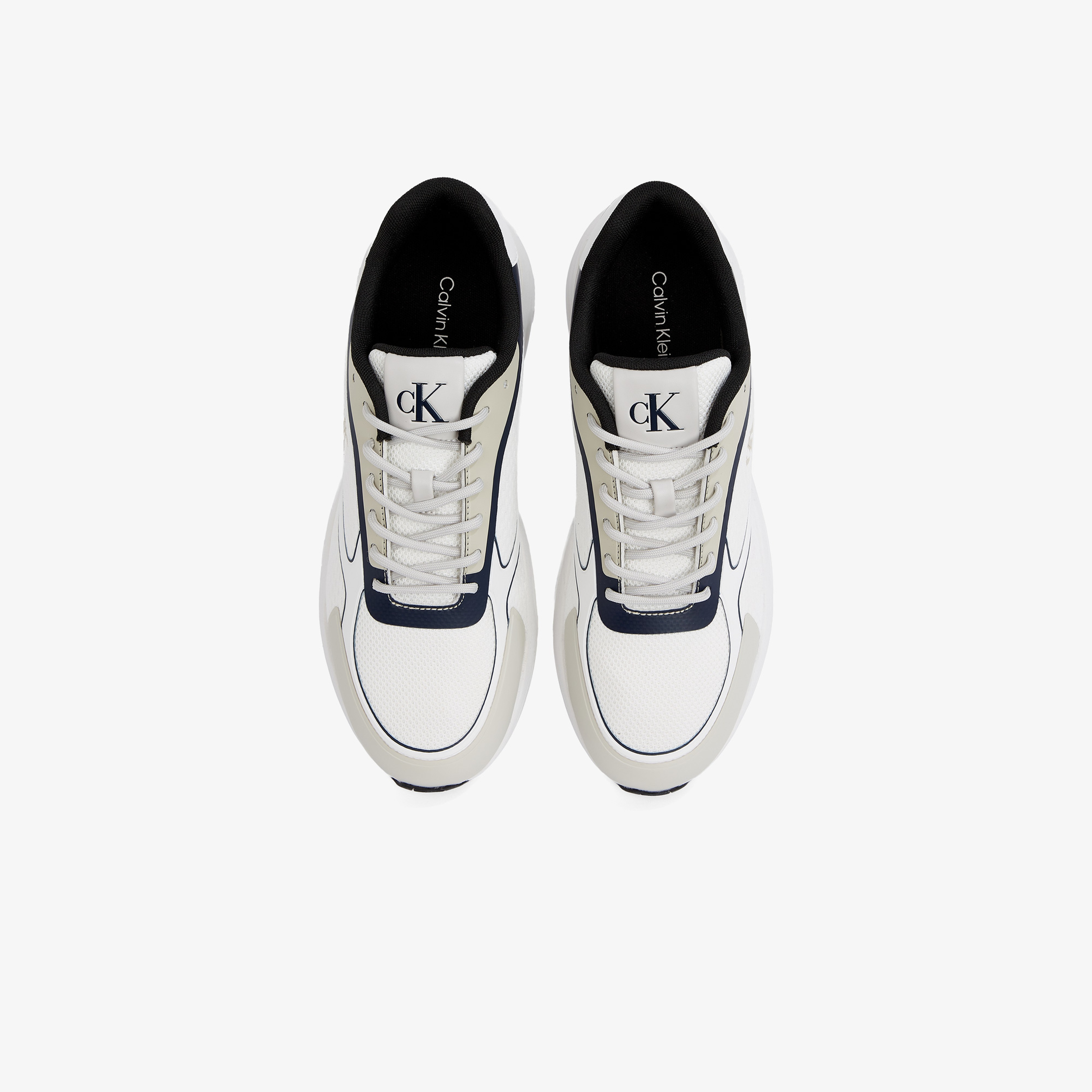 Calvin Klein Retro Tennis Low Knit Mix Erkek Beyaz Sneaker