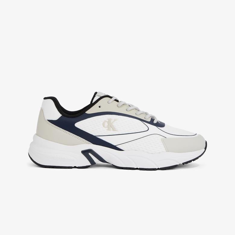 Calvin Klein Retro Tennis Low Knit Mix Erkek Beyaz Sneaker