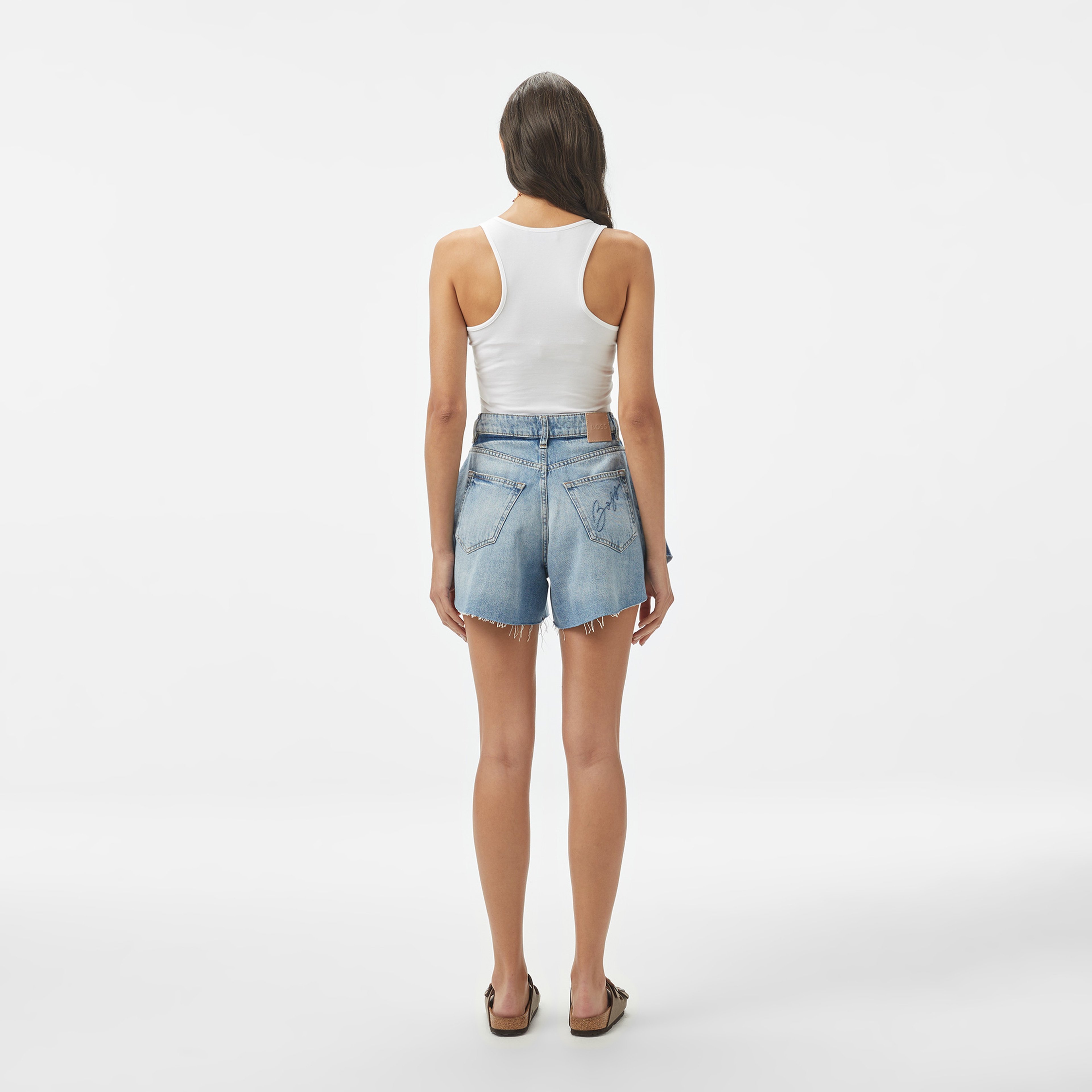 Boss C 2.0 Kadın Mavi Denim Şort