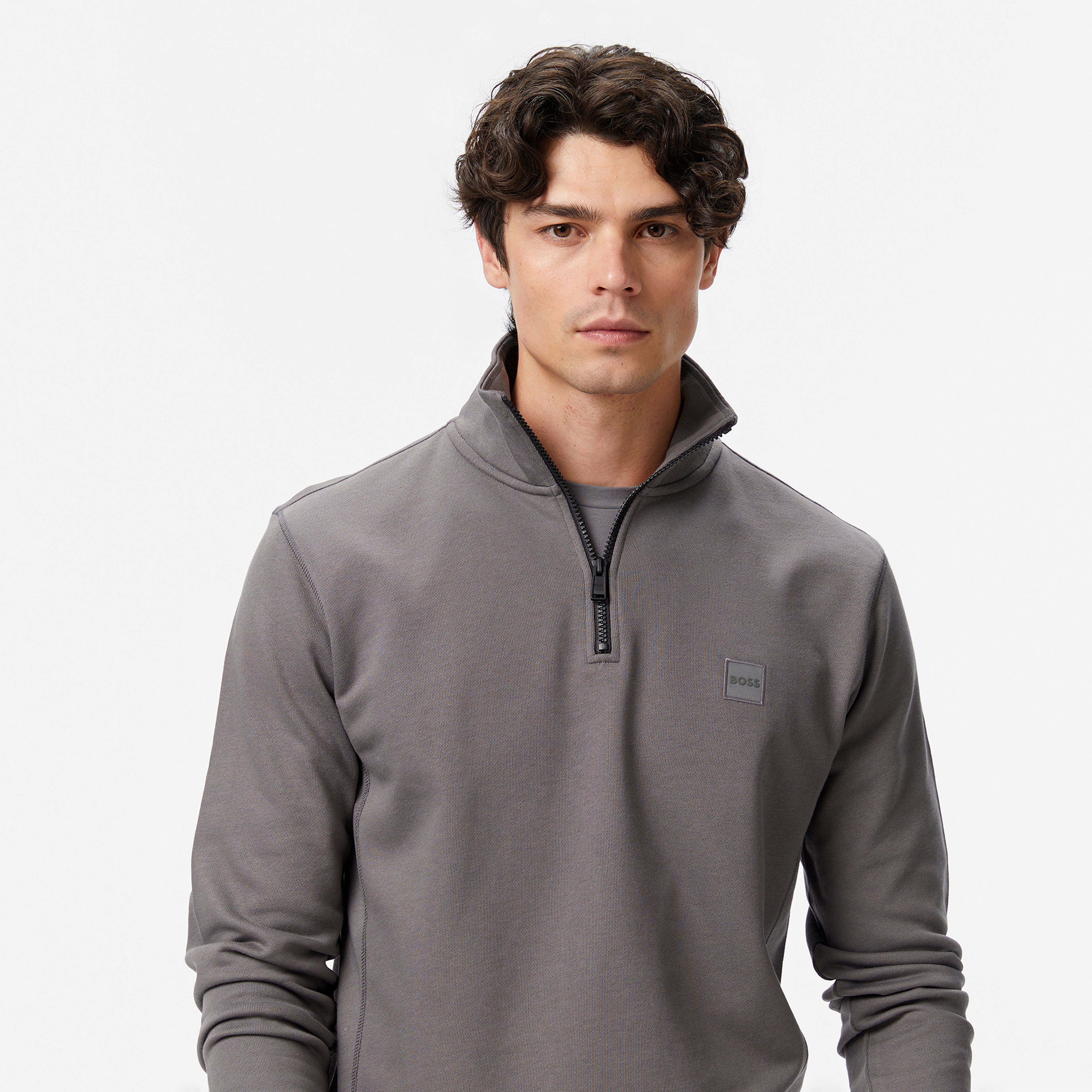 Boss Erkek Gri Sweatshirt