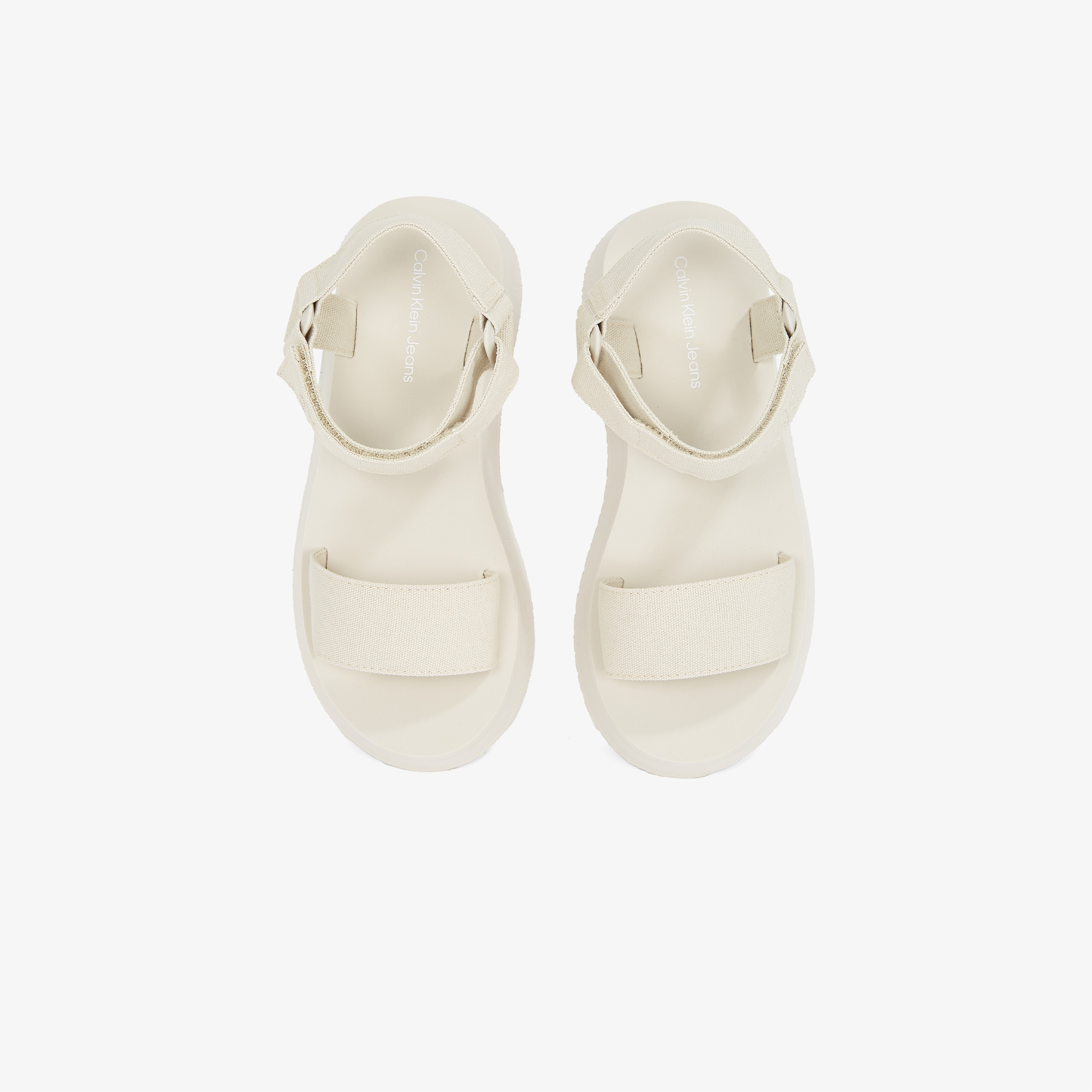 Calvin Klein Kadın Krem Sandalet