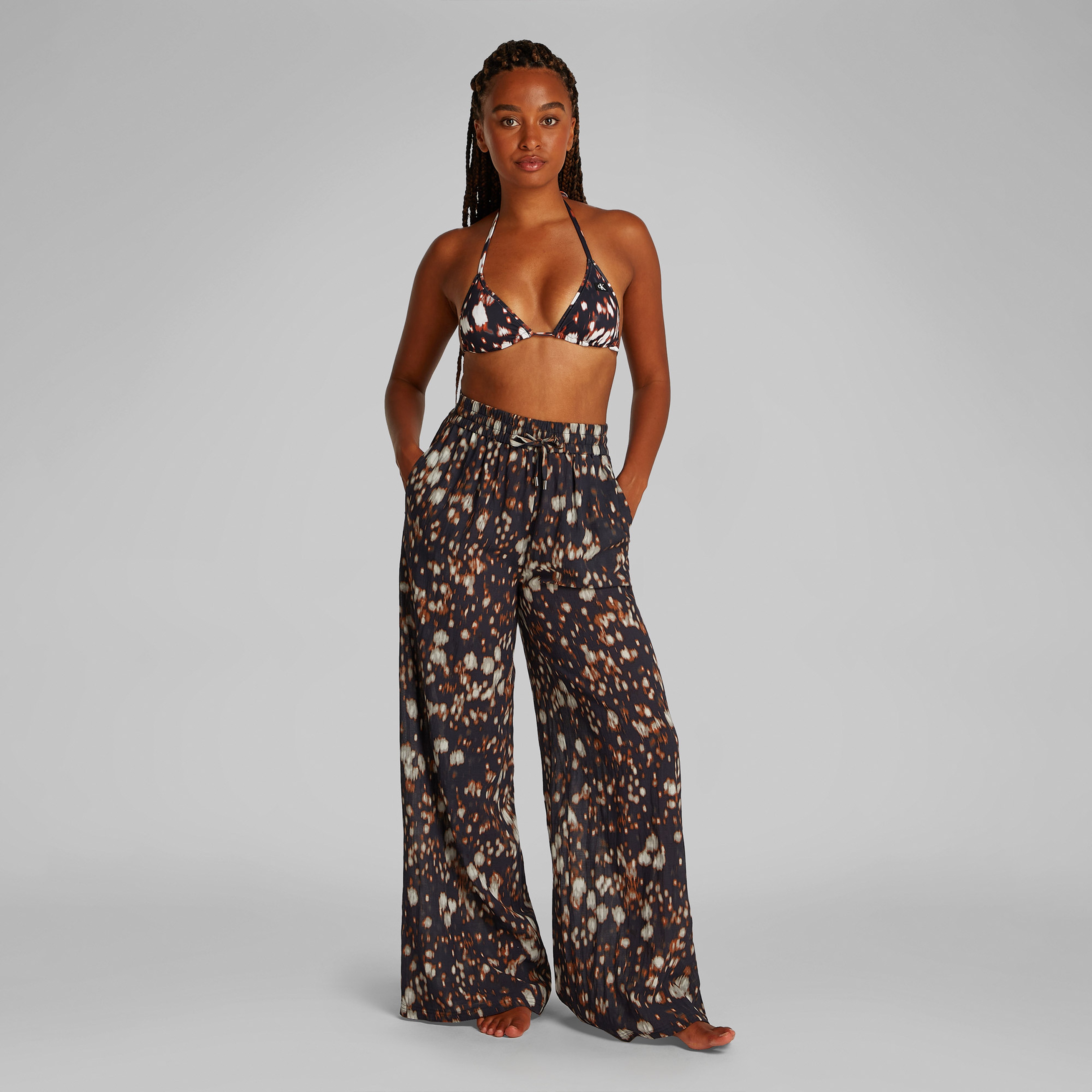 Calvin Klein Üçgen Kadın Siyah Bikini Üstü