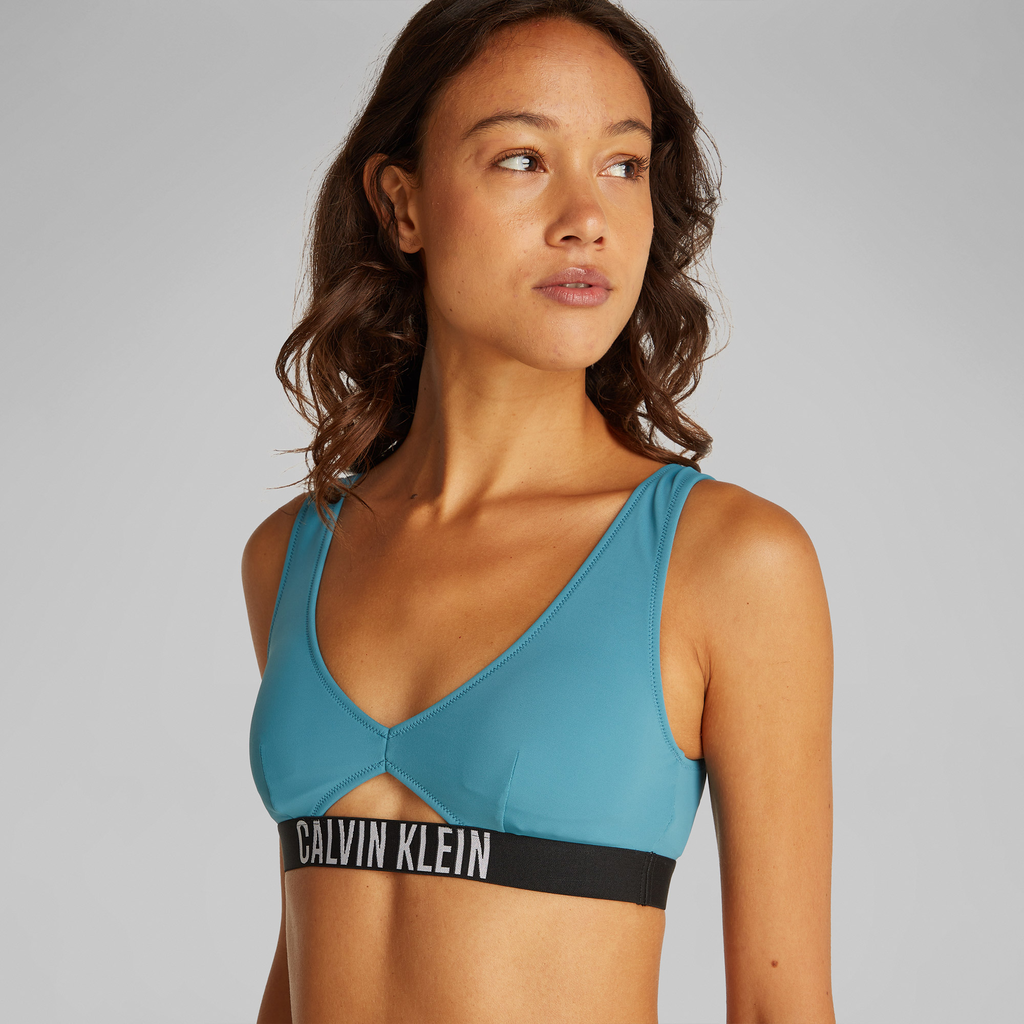 Calvin Klein Kadın Mavi Bikini Üstü