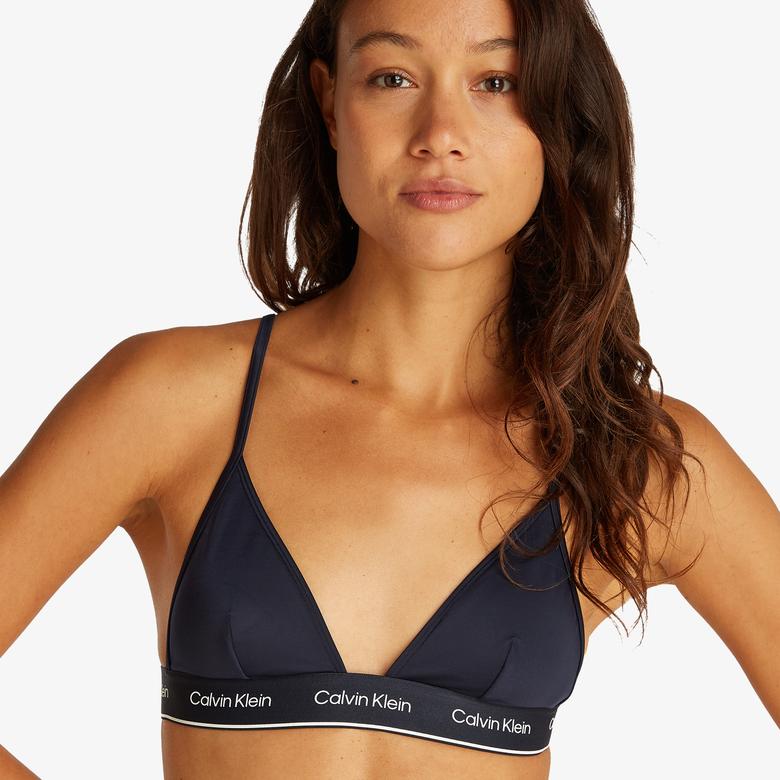 Calvin Klein Üçgen Kadın Lacivert Bikini Üstü