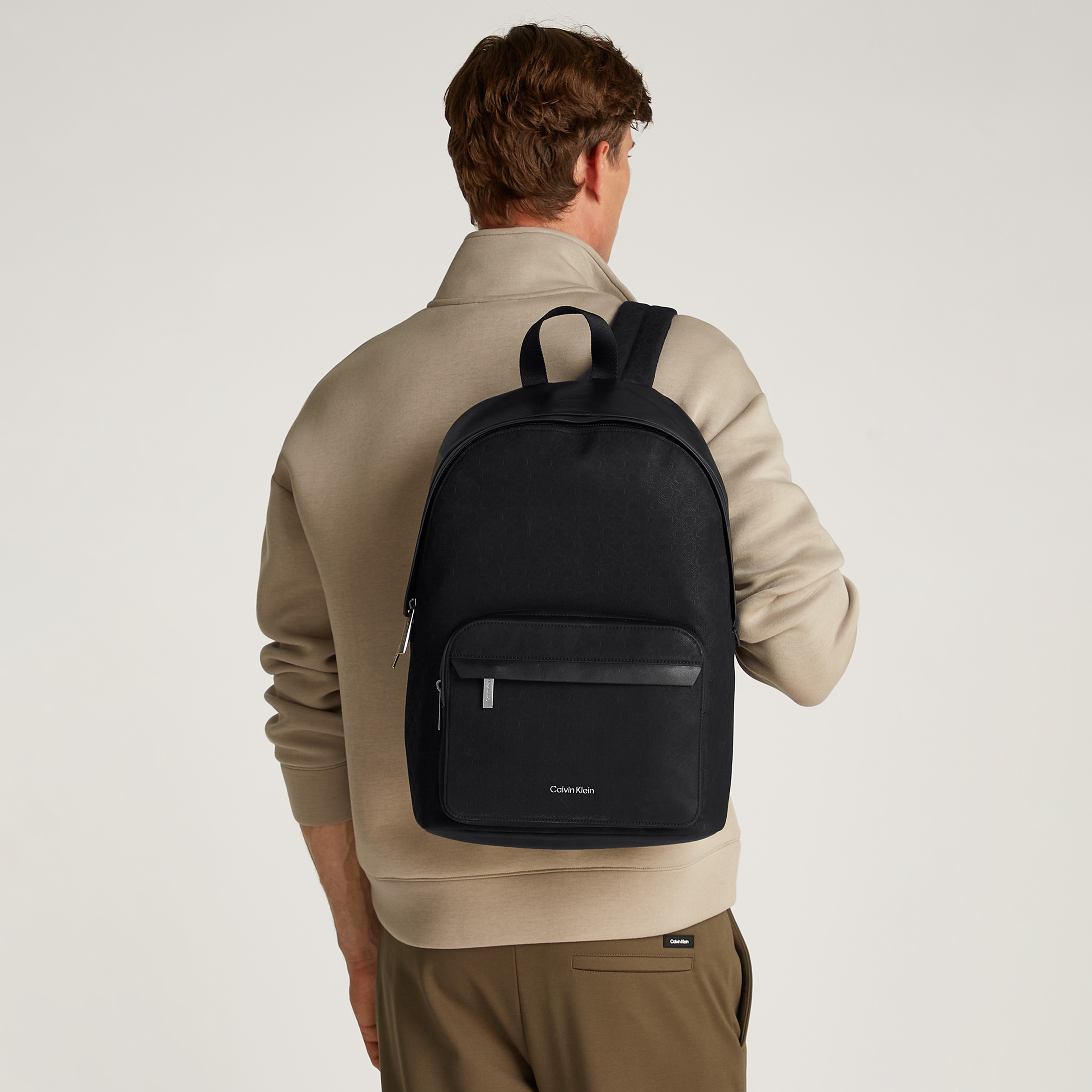 Calvin Klein Must Round Bp Mono Erkek Siyah Sirt Çantası