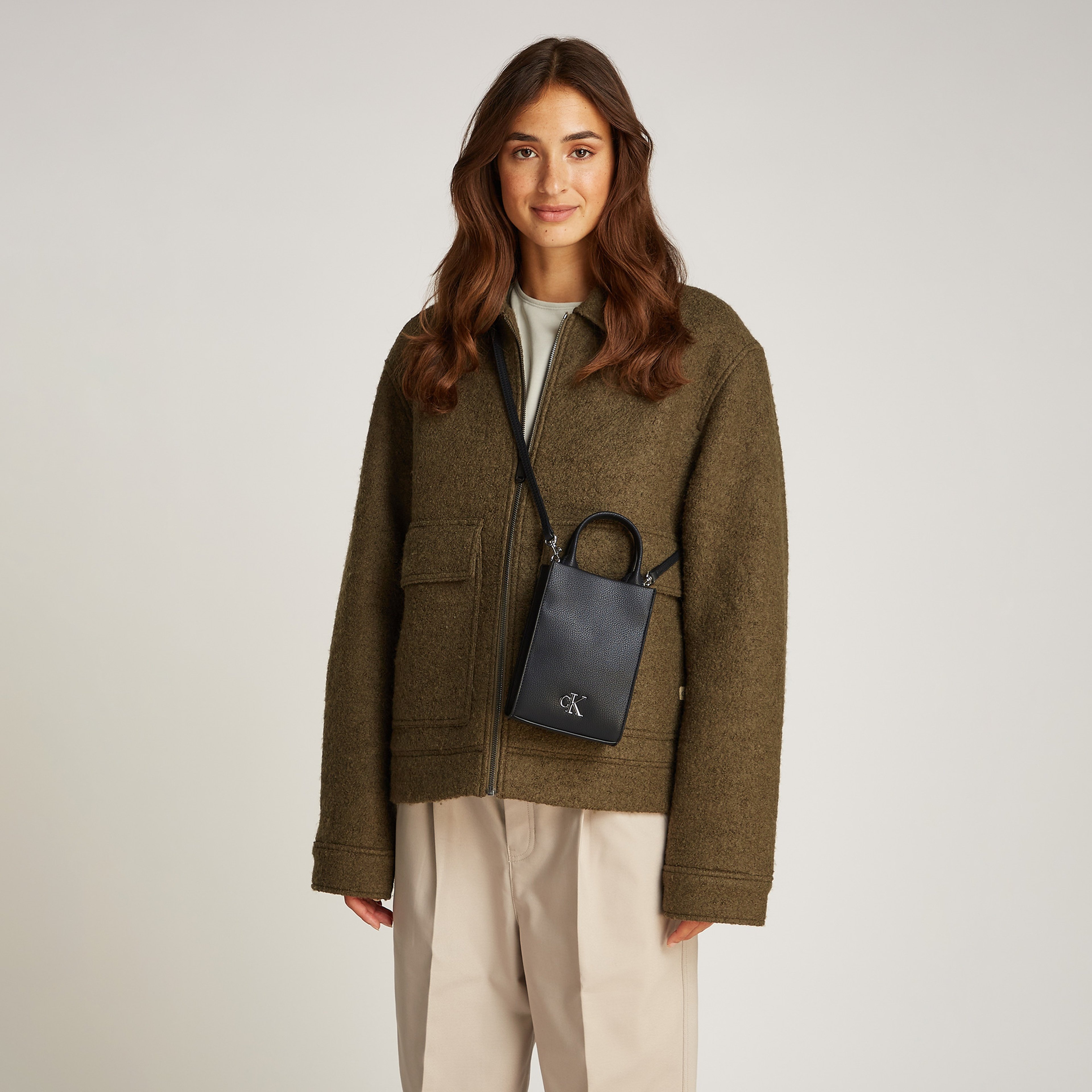 Calvin Klein Minimal Monogram Tote18 Kadın Siyah El Çantası