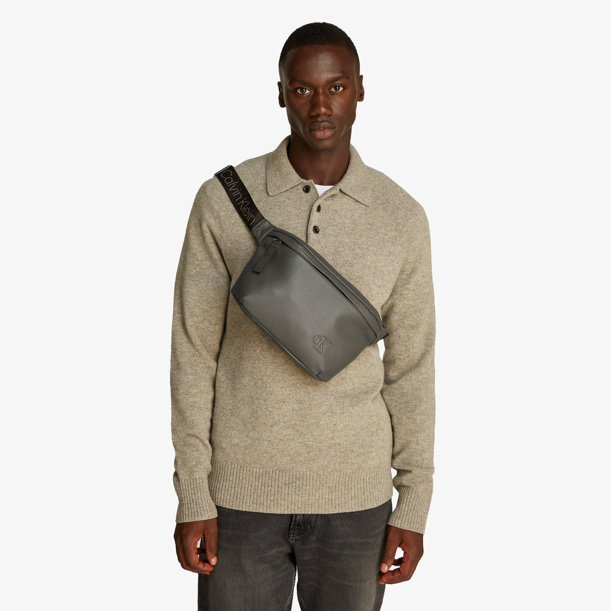 Calvin Klein Cargo Erkek Gri Bel Çantası