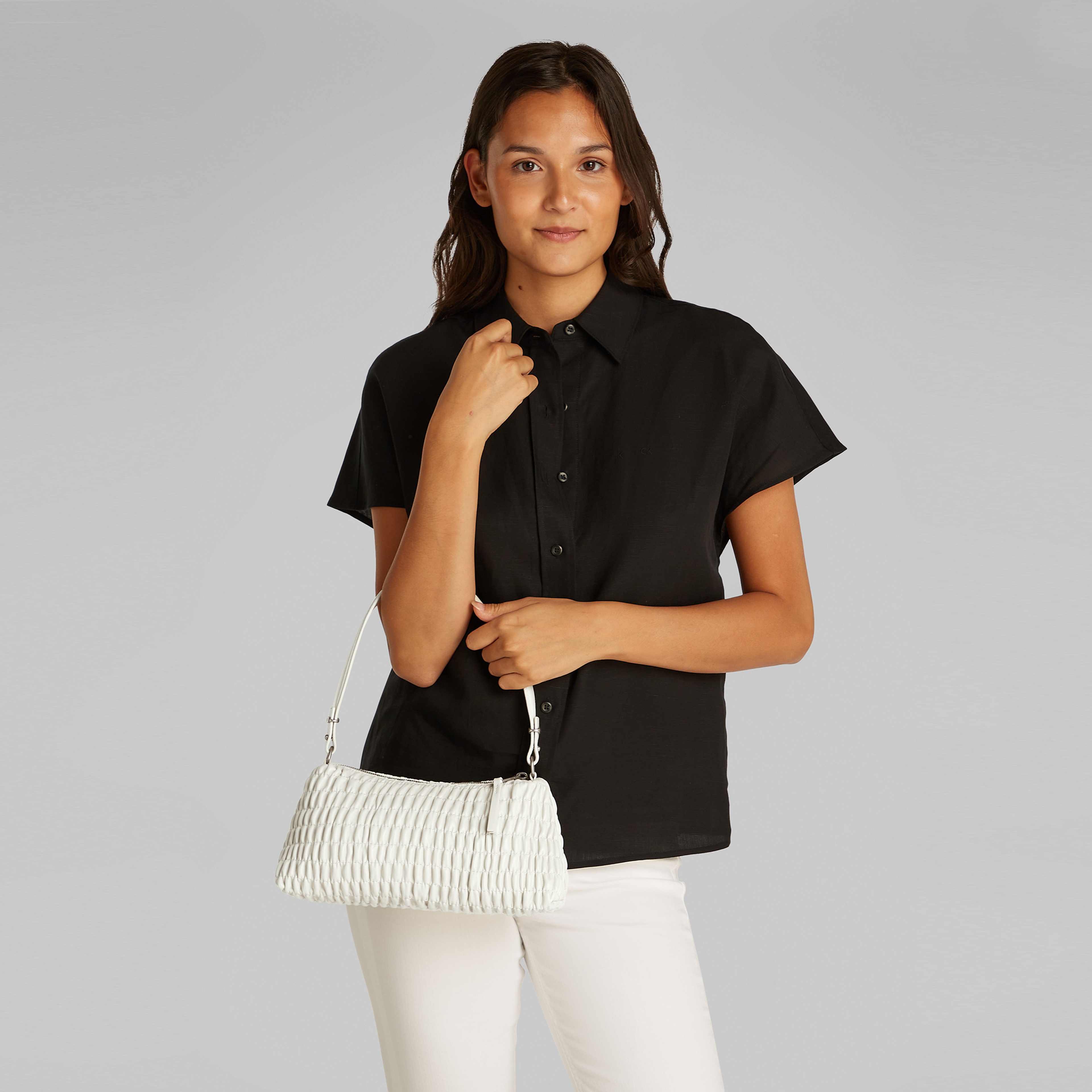 Calvin Klein Rouched Kadın Bej El Çantası