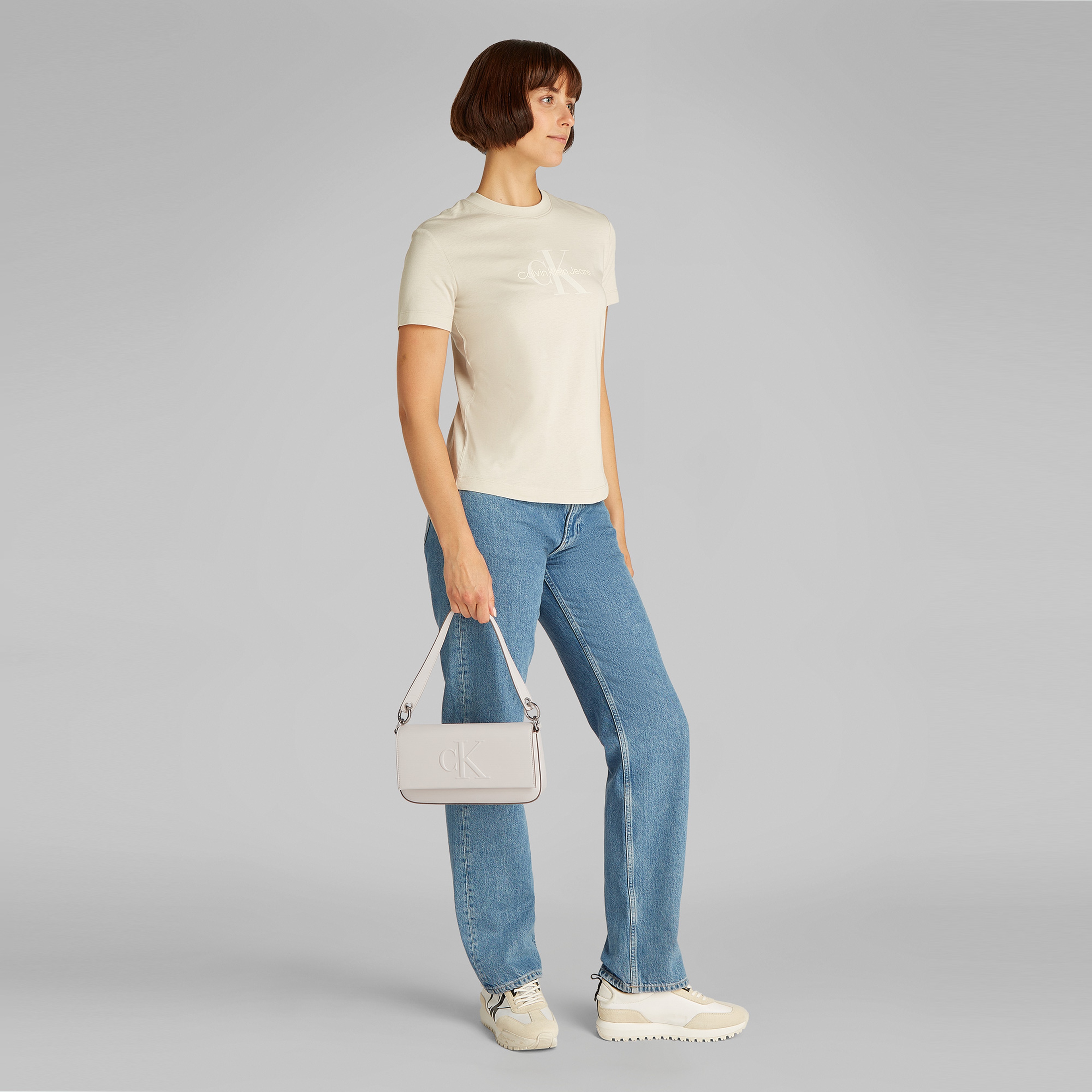 Calvin Klein Kadın Krem El Çantası