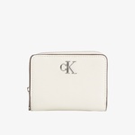 Calvin Klein Minimal Monogram Kadın Beyaz Cüzdan